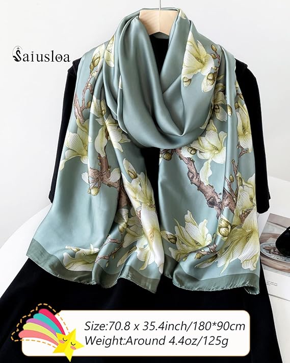 Dress Scarves Shawl Wraps Long Silky Scarf for Women Dressy Fashion Lightweight for Decorative Formal Evening Gowns