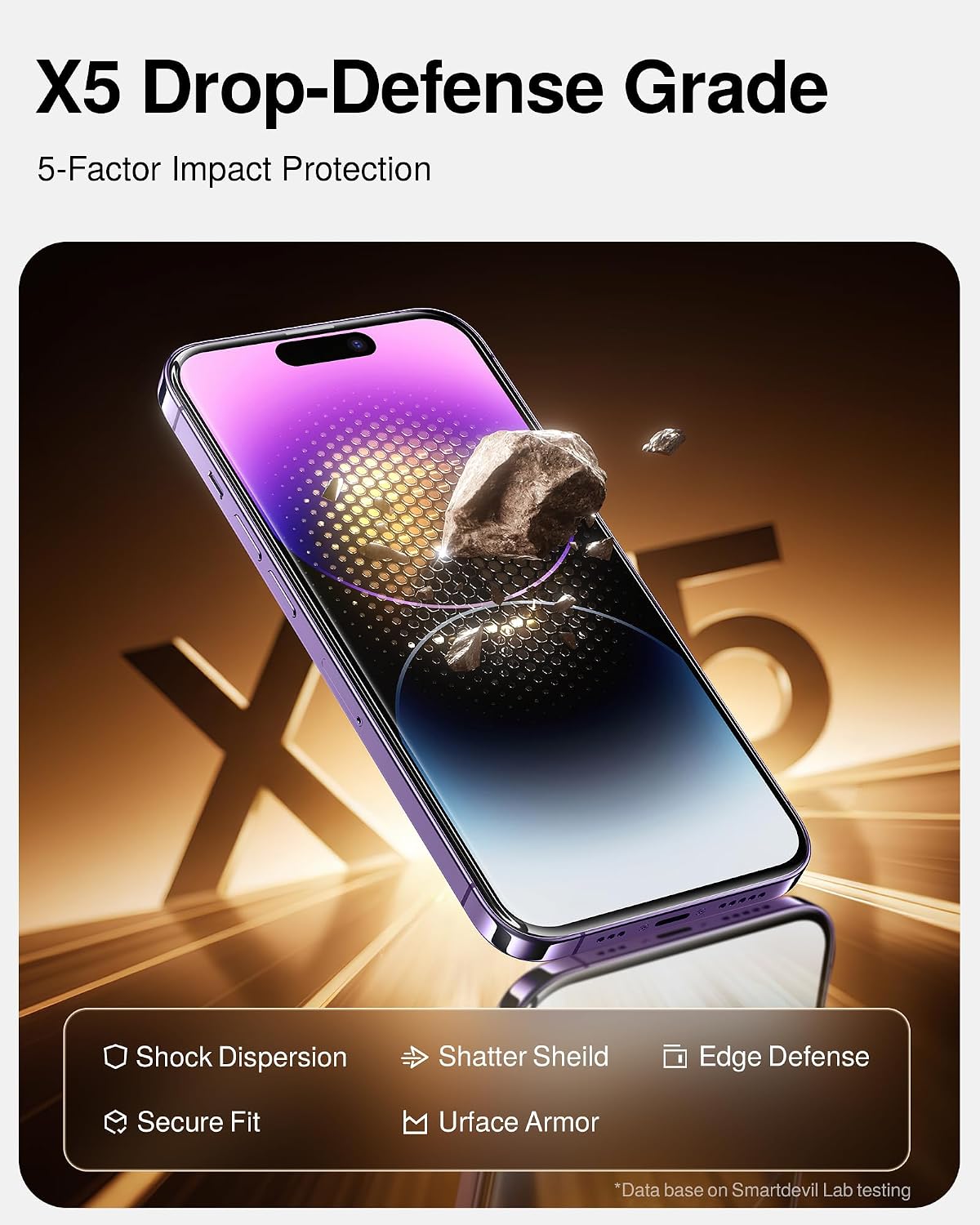  2 Pack Tempered Glass for iPhone 14 Pro Screen Protector thumbnail