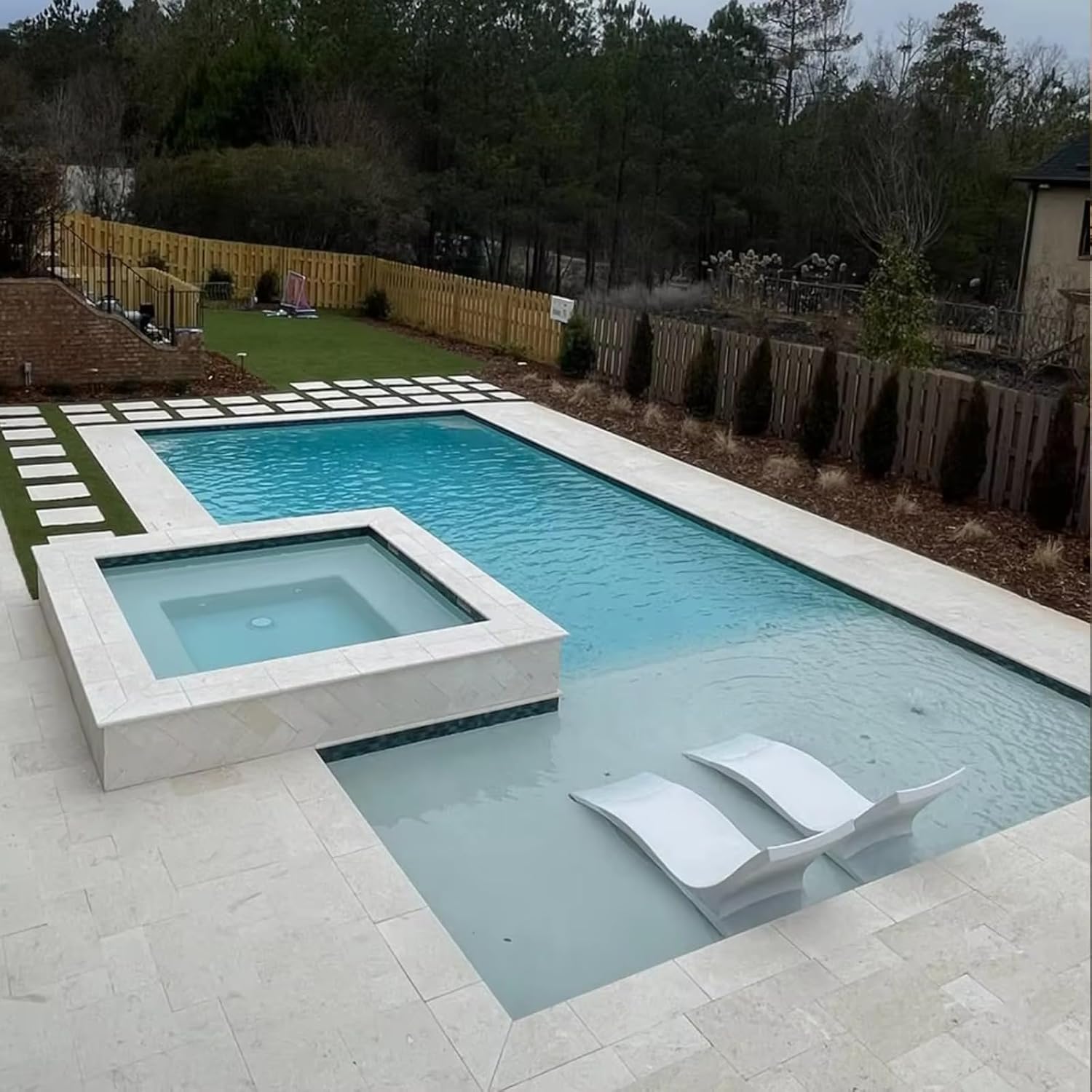 Backyard Swimming Pool Garden Family Swimming Pool Outdoor Pool Family Gatherings Parties, Relaxation