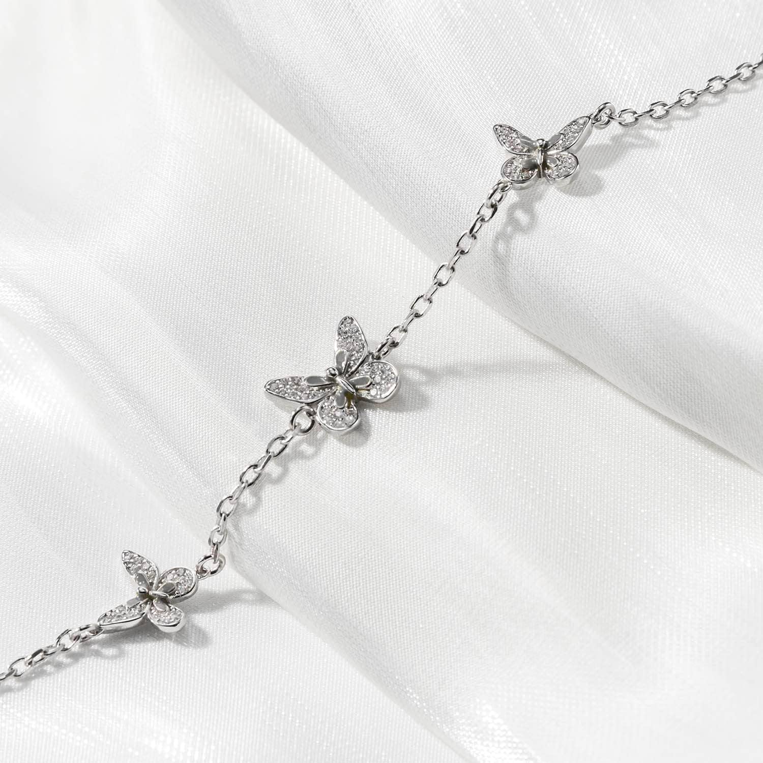 Butterfly Evil Eye Bracelets for Women Girls 18K Gold Plated with Cubic Zirconia Jewelry Gifts for Woman Wife Her Girlfriend Teens - Image 4