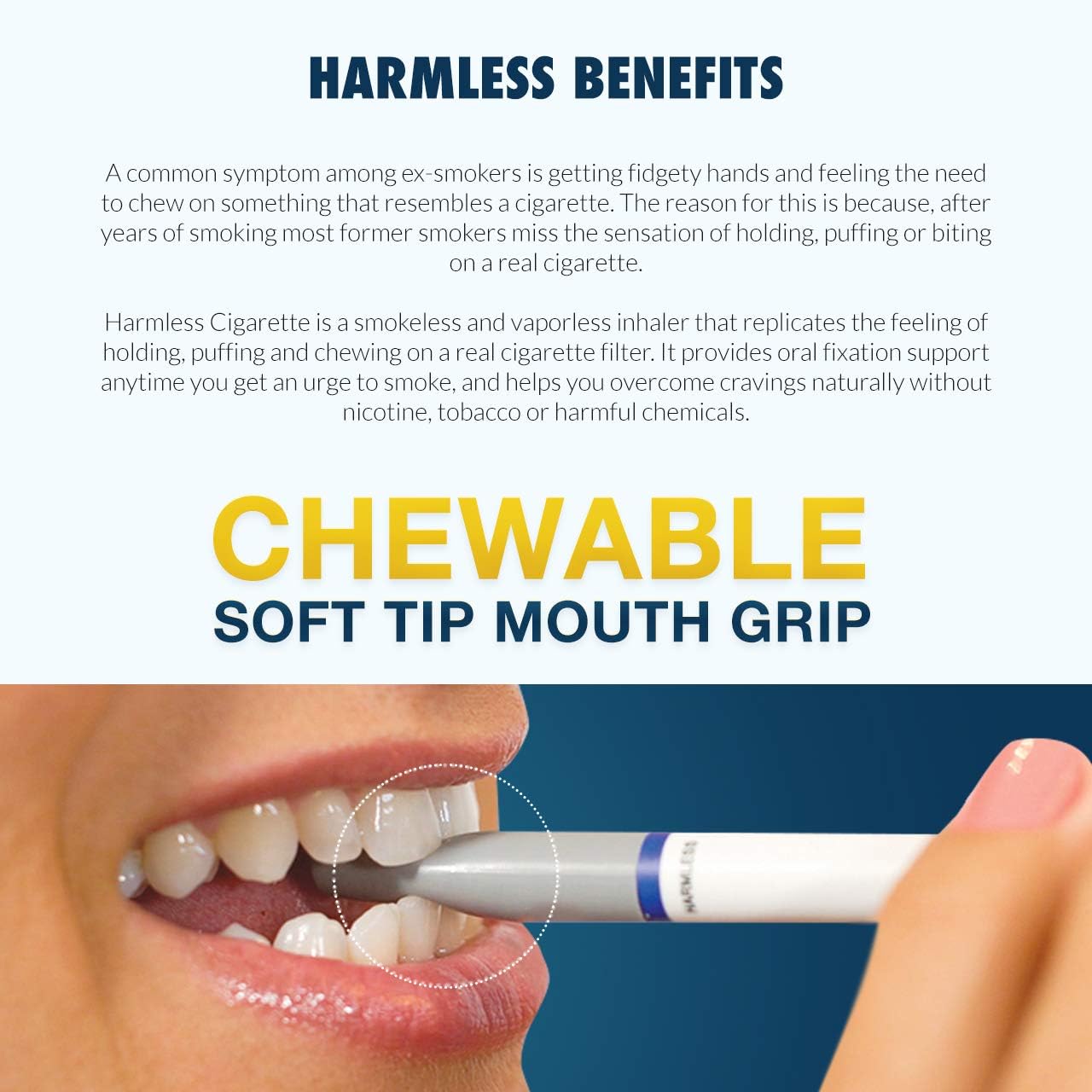 QuitGo Cigarete for Traveling on Airplanes/Airports/Non-Electric/Smoke-Free/NicoTin-Free (Cinnamon, 1 Pack) : Health & Household