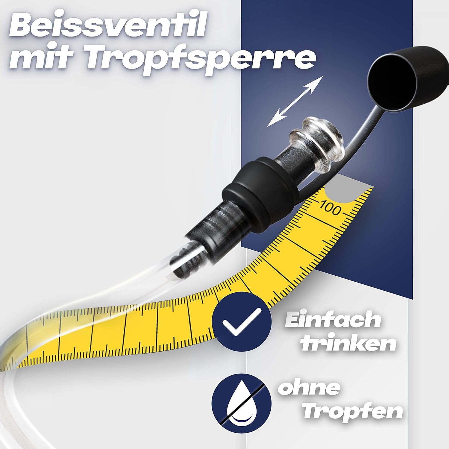 SASMO Bolla d'acqua da 2 l e bolla per bere da 3 l con 2 aperture, rinforzata con materiale resistente agli strappi, 2 l, borsa per zaino con tubo, ultraleggera, zaino per bolla d'acqua, escursionismo