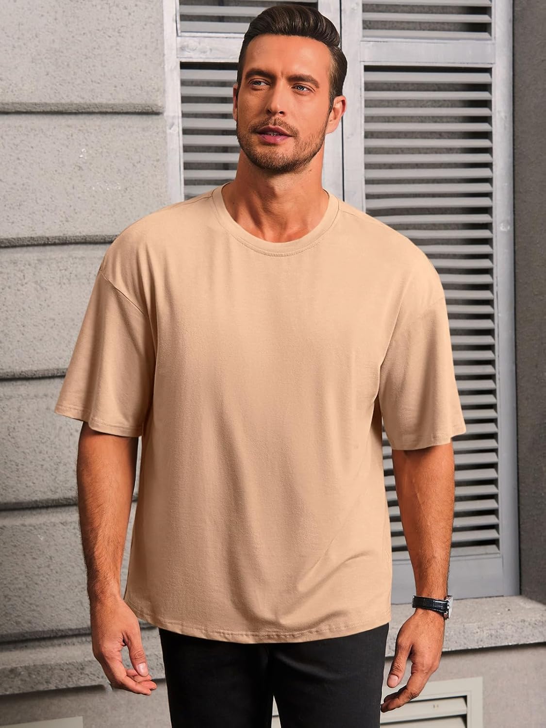 Runcati Mens Casual T-Shirts Short Sleeve Lightweight Oversized Summer Cotton Tee Beach Crew Neck Tops - Image 3