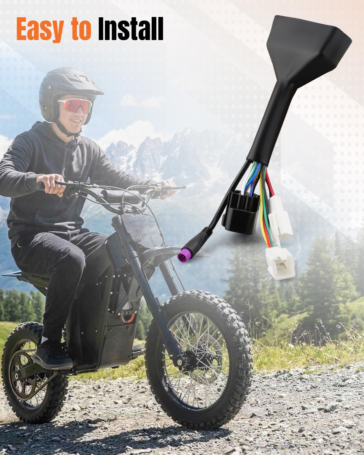 Ebike Controller Main Line Fit for Tuttio Soleil01 Ebike Controller Wire Harness Assembly (Be Compatible with M Button Display)