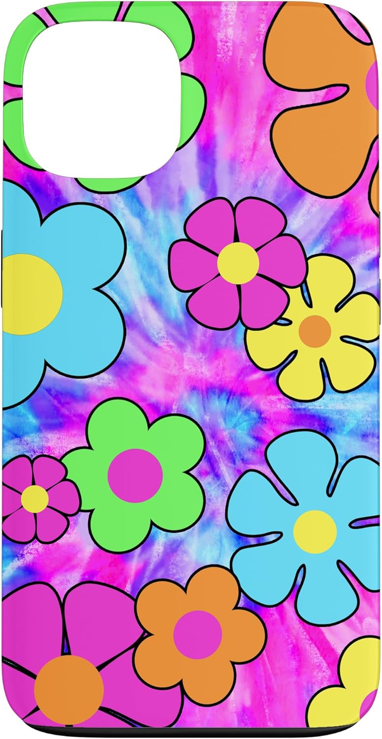 Hippie Flower Power Tie Dye 60s 70s Psychedelic Groovy Case for iPhone 13