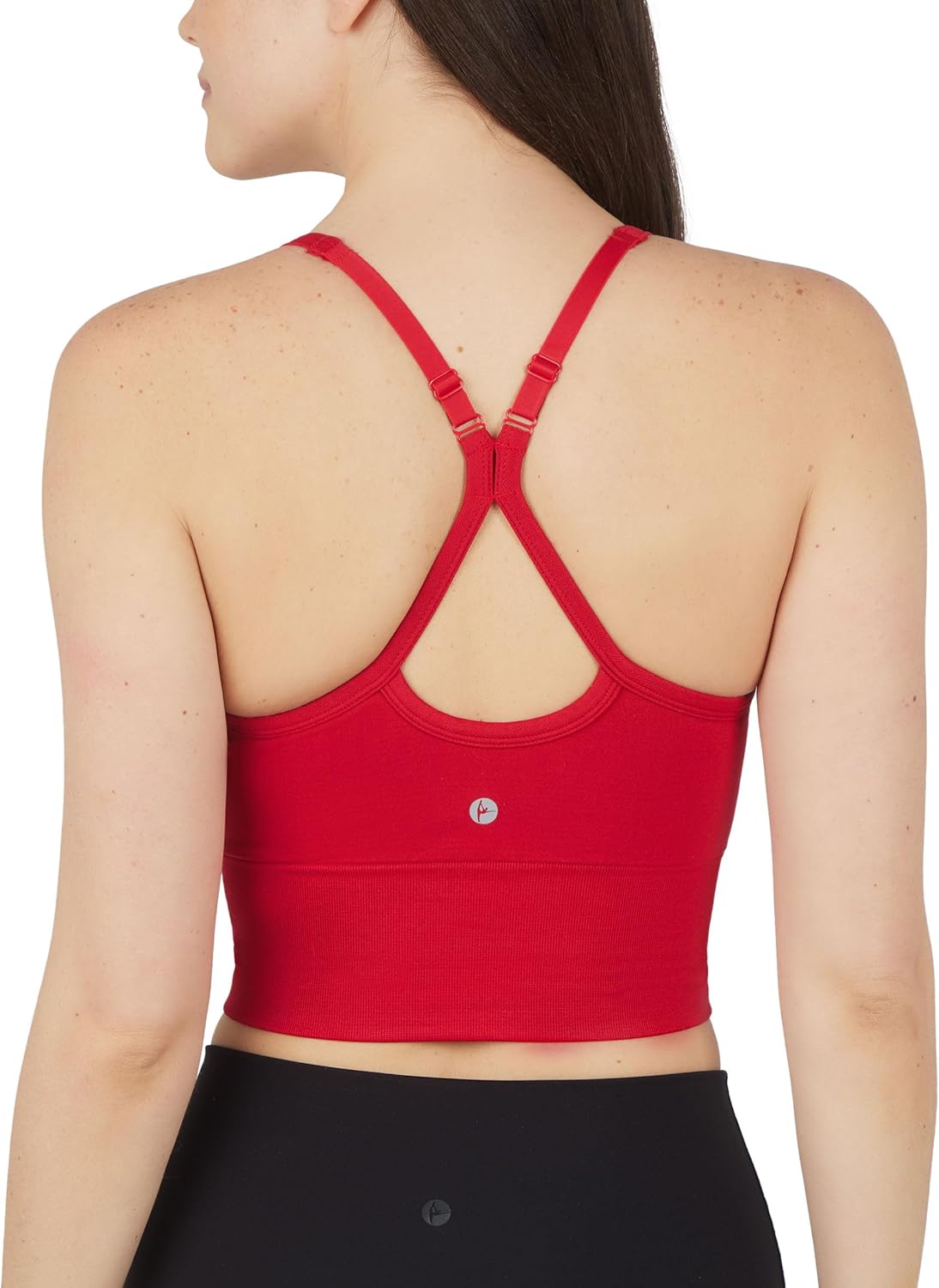 90 Degree By Reflex Womens Seamless Cami Longline Bra - Round Neck Workout Racerback Tank Top