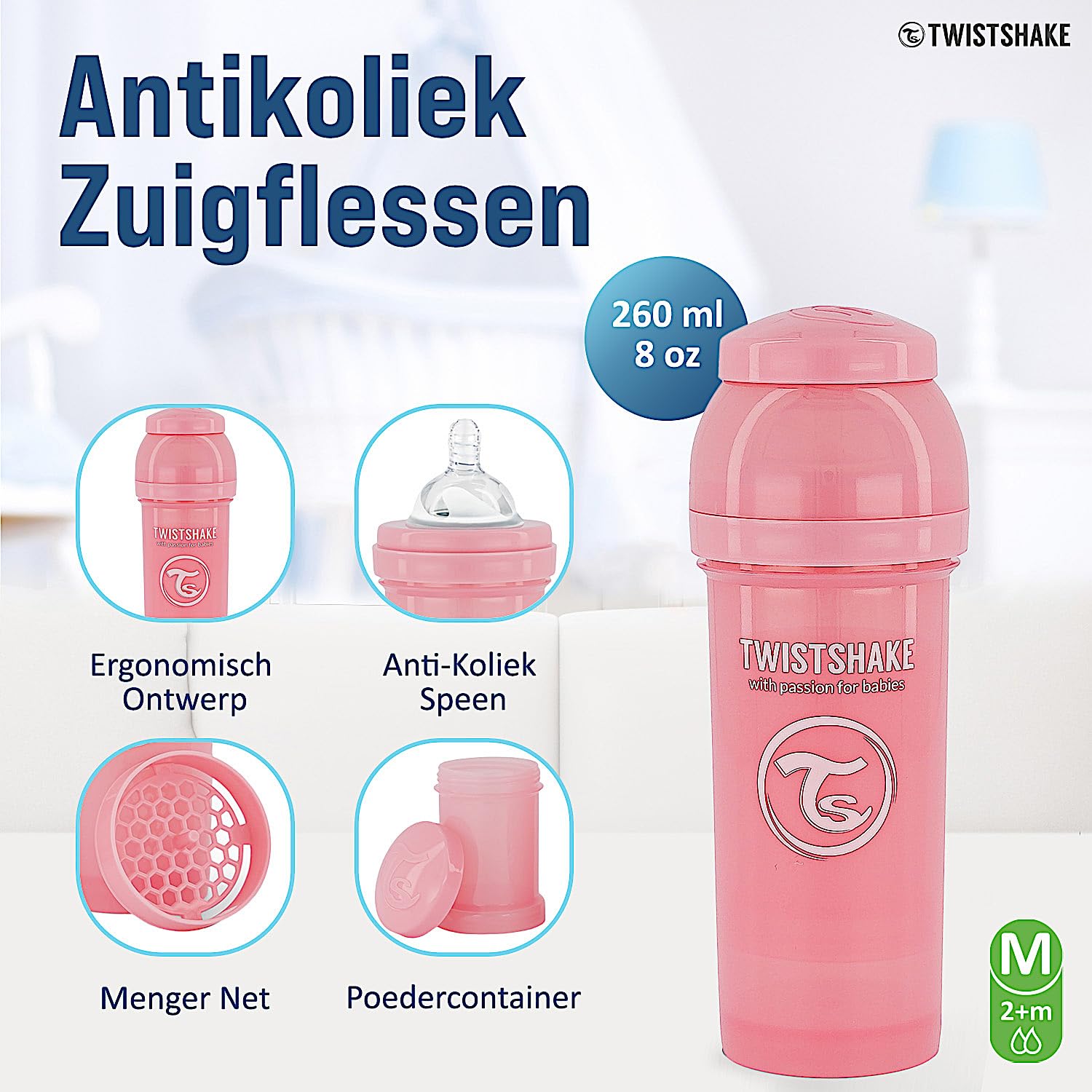 Twistshake Anti-Colic Baby Bottle 2+ Months 260ml