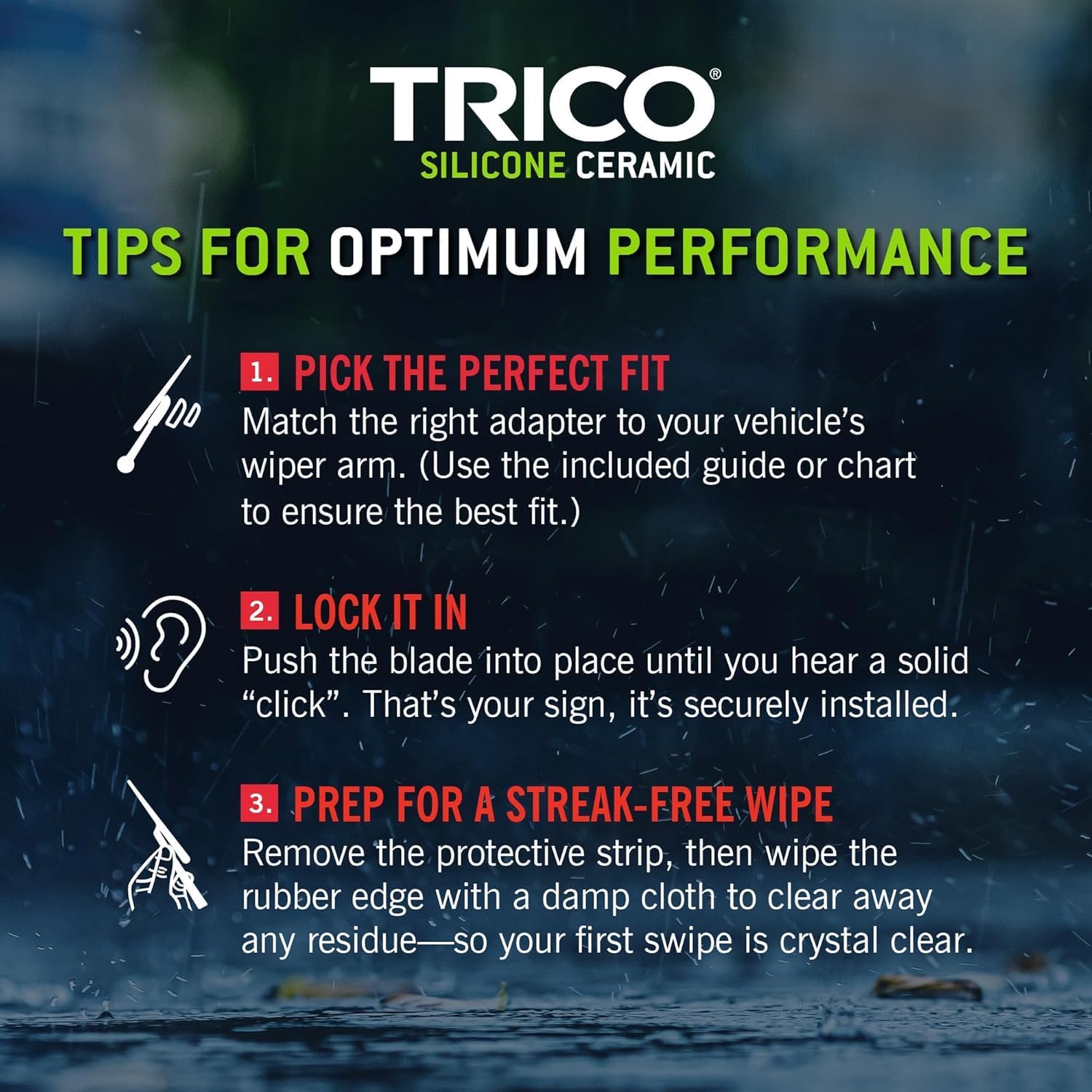 TRICO Exact Fit 19 Inch Pack of 1 Conventional Automotive Replacement Wiper Blade For Car (19-1)