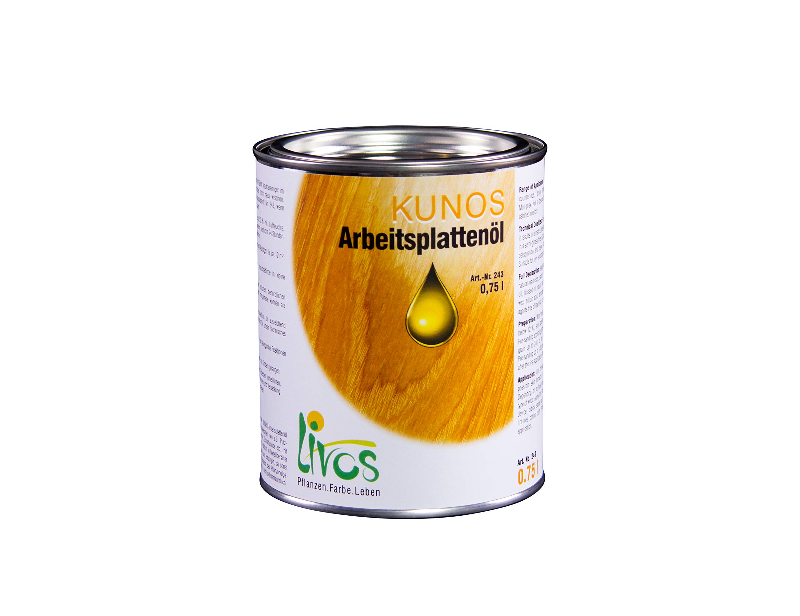 LIVOS KUNOS Arbeitsplattenöl Nr. 243 (0,75L)