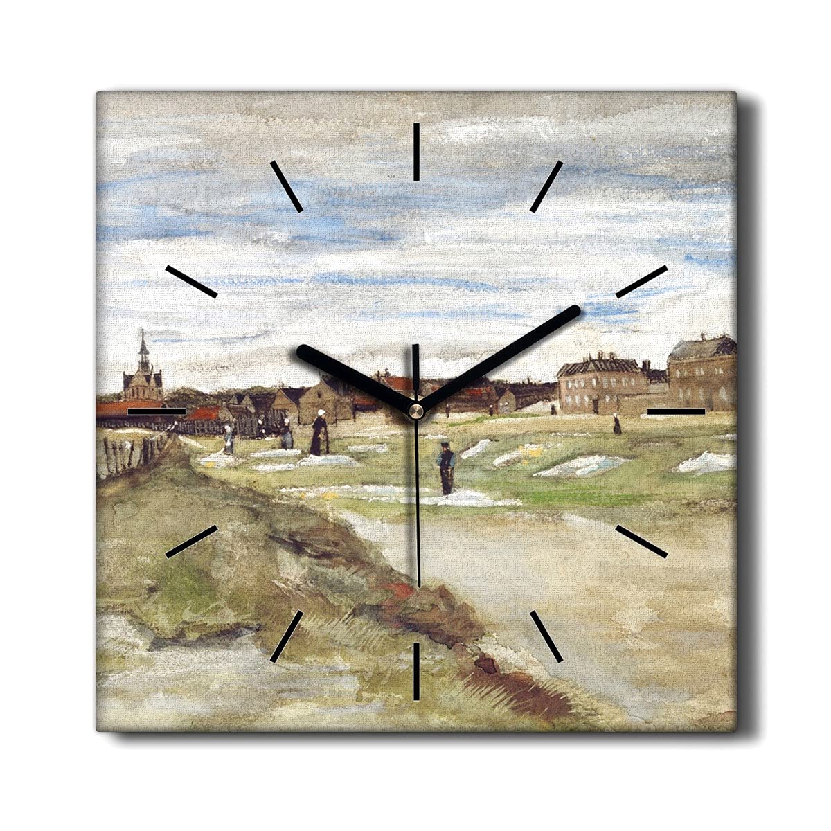 Horloge Murale sans tic-tac pour salon calme Décoration Toile