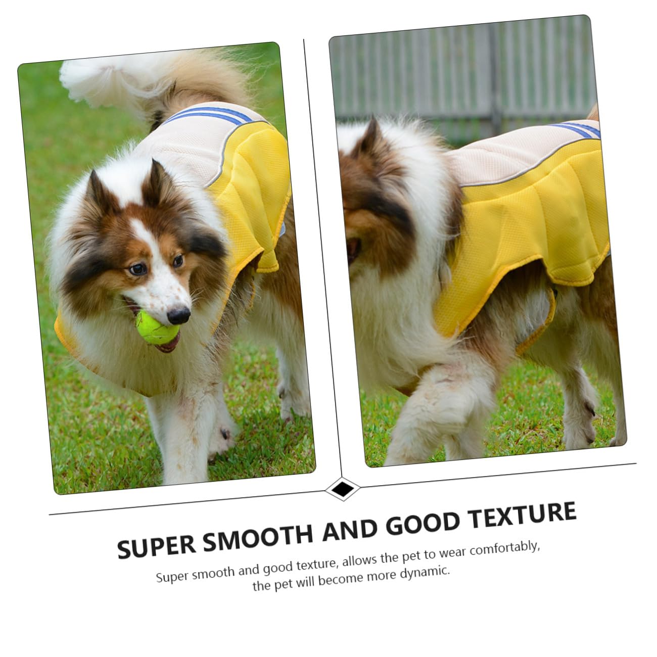 Abaodam Gilet Rafraîchissant Jaune Pratique pour Chien en Polyester Prévention Coup de Chaleur Sorties et Fêtes du Week-End