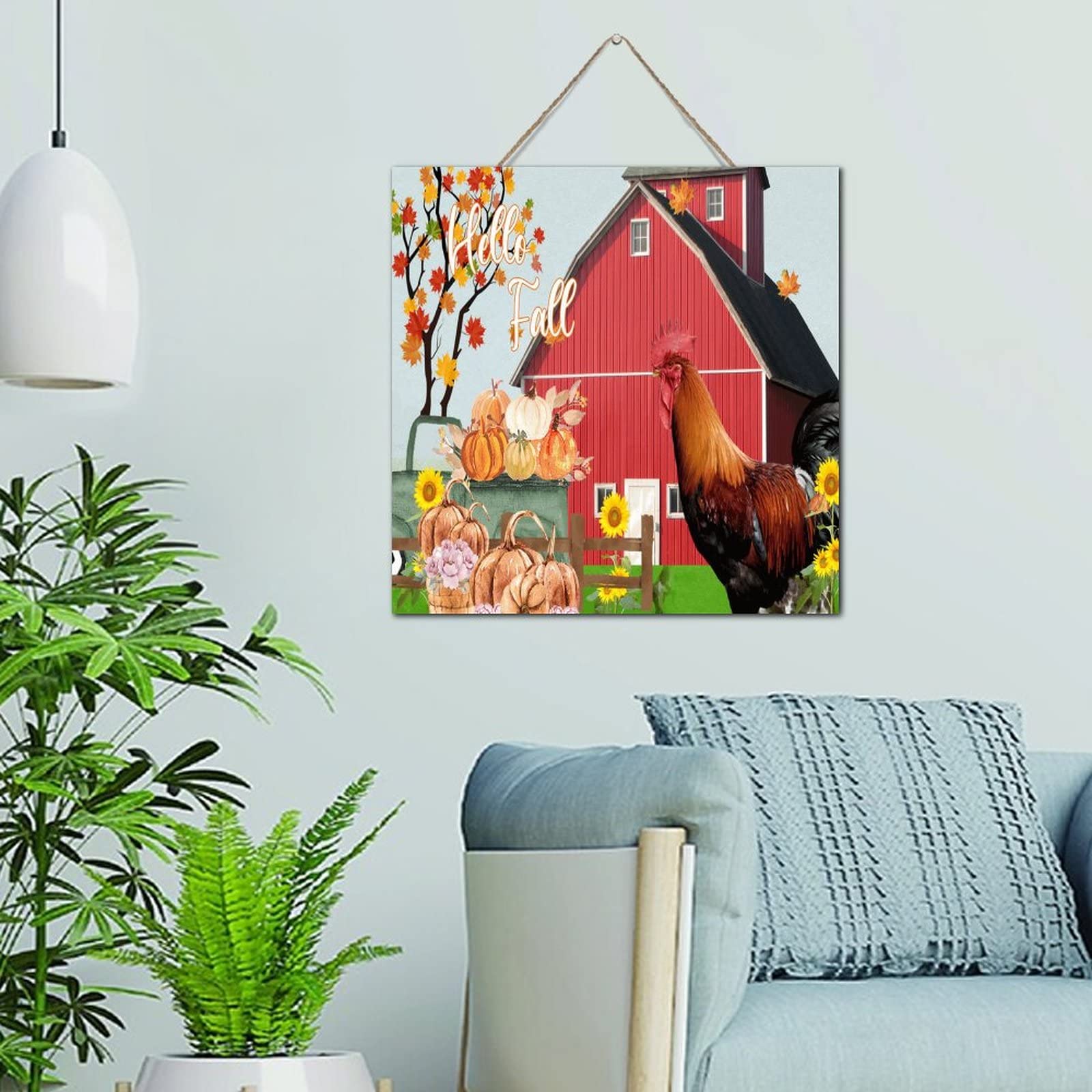 Décoration de campagne en bois Hello Fall : le cadeau idéal pour la maison