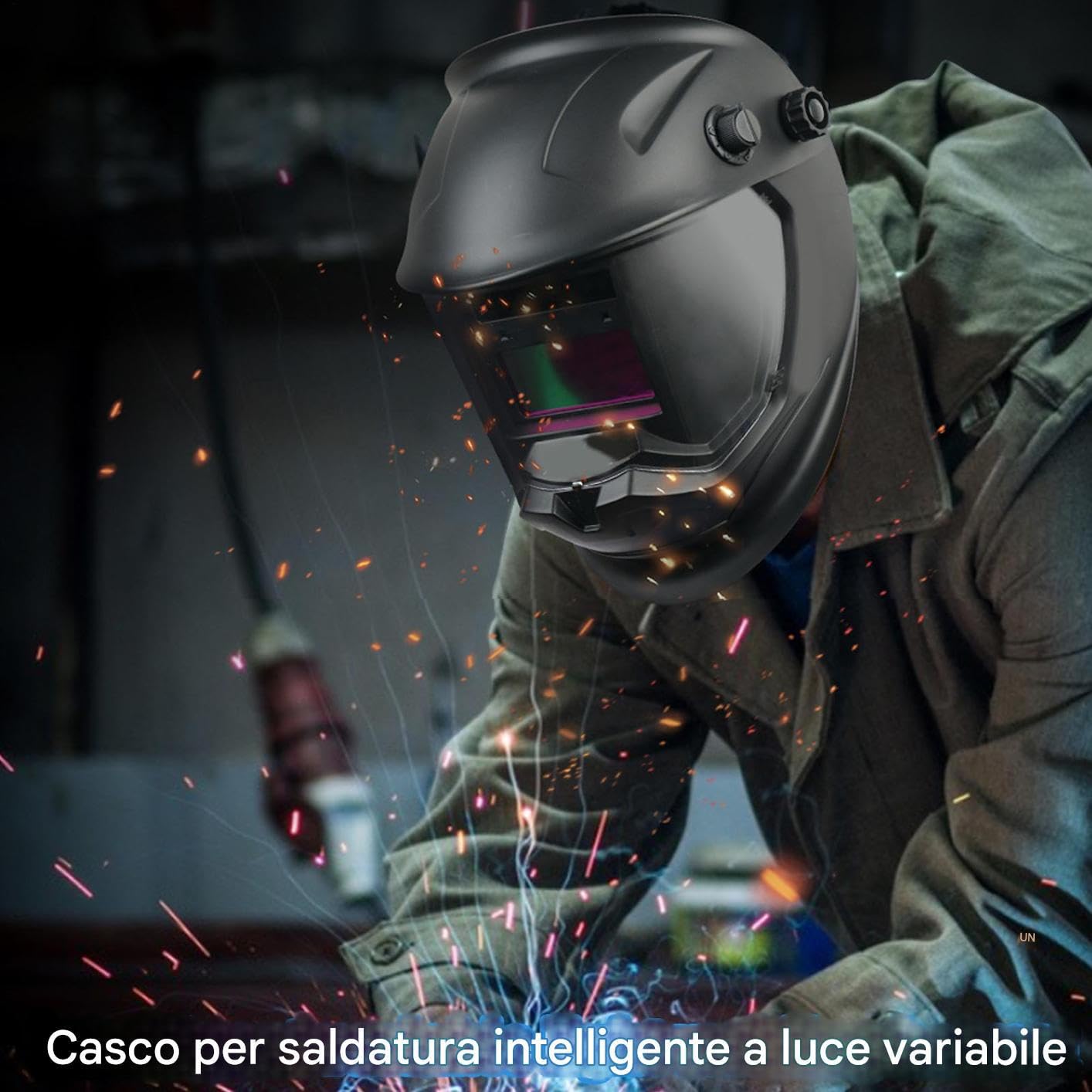 Cascos De Oscurecimiento Automático Protector Facial Antideslumbrante Con | Pantalla Facial De Soldadura Solar Corte Plasma, Reparación Autos, Construcción, Industrial,