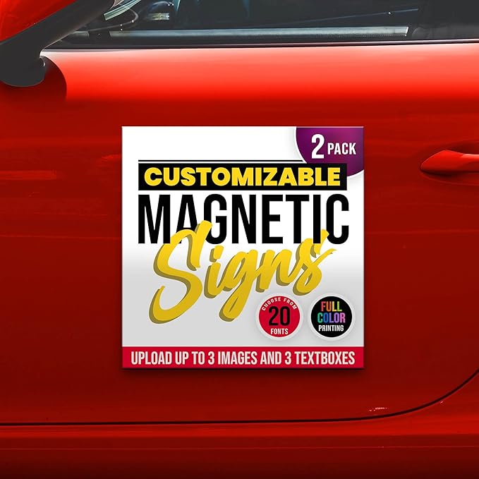 2Pack,12"x12" Custom Signs in Full Color for