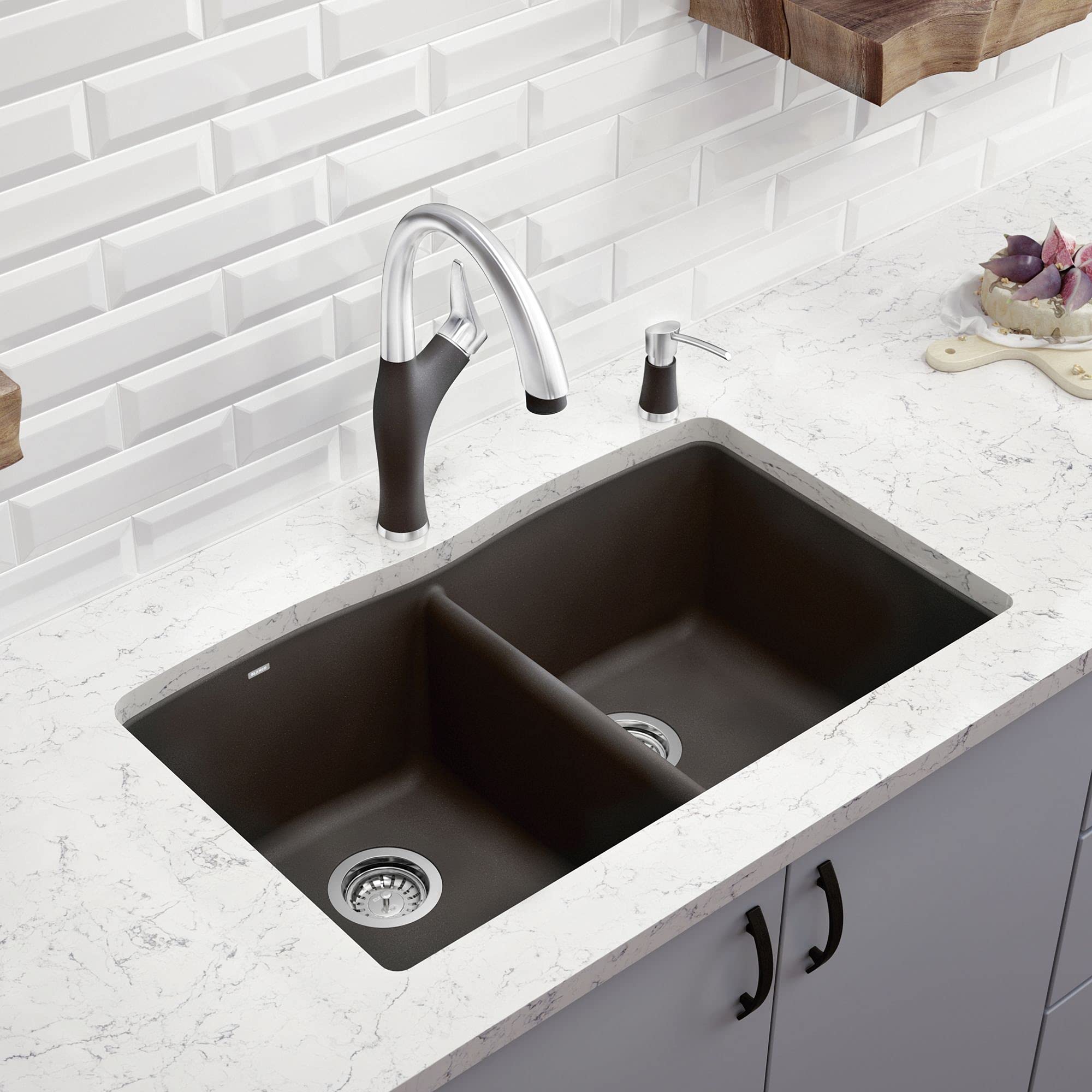 BLANCO 441466 Diamond Silgranit Double Bowl Undermount or