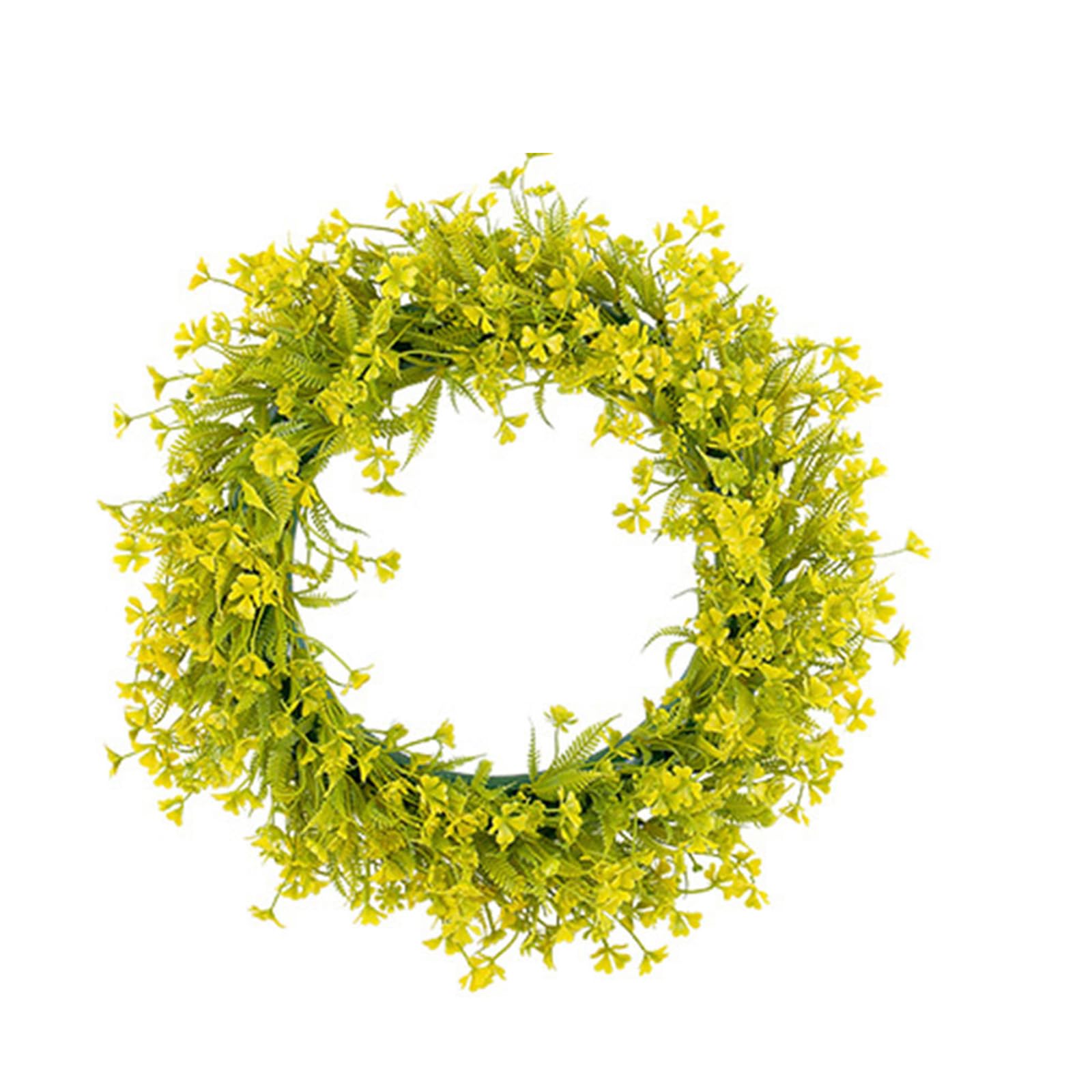 Tsophreniq Environment Plant Wreath Beautiful Spring Fake Green Hoop Window Decorations Farmhouses Decors