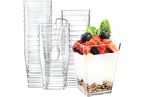 Eupako 100 Pack of 5 oz Clear Plastic Dessert Cups