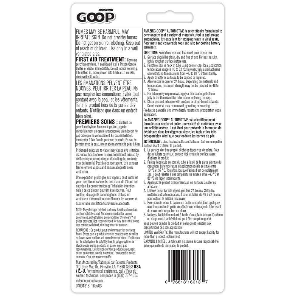 Amazing Goop 160035 Automotive Goop Adhesives/sealant, 109.4 Ml