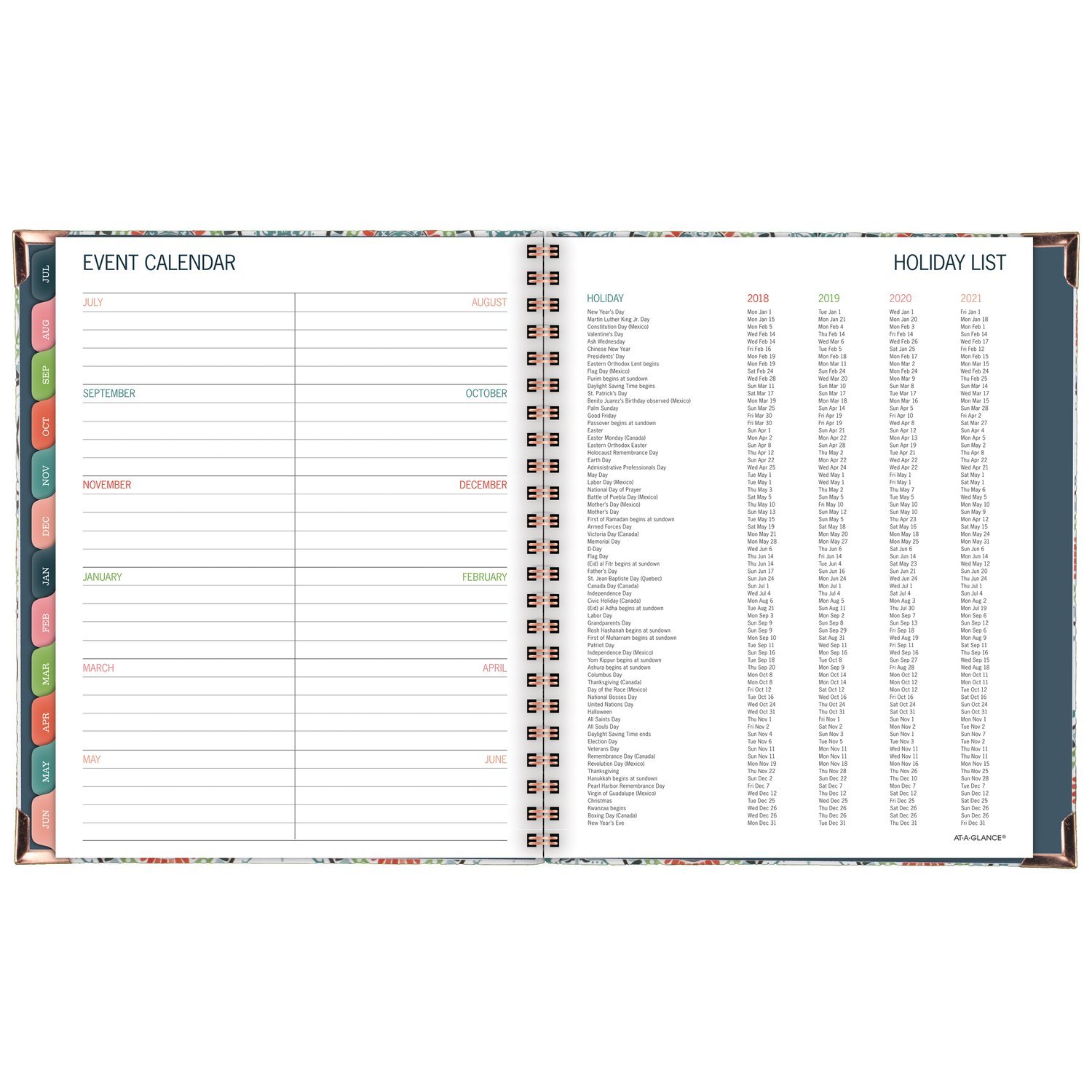 Einen Blick Akademischer Wochen/Monatsplaner, Juli 2018 – Juni 2019, 6–7/20,3 cm X 8–3/10,2 cm Hardcover, Badge Tile (6124t-805 a)