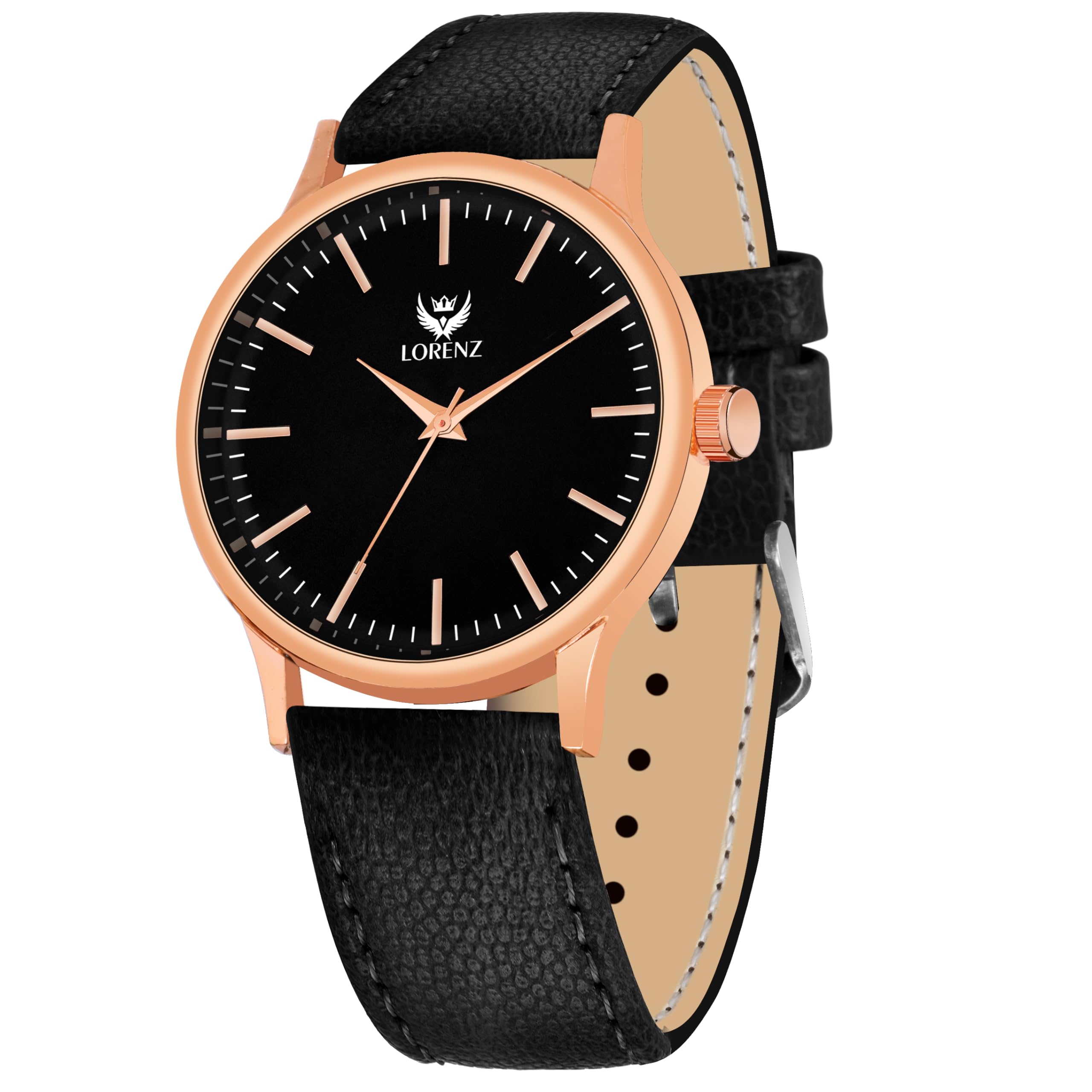 LORENZ Black Dial Analog Watch for Men | Watch for Boys- MK-4054R (B0CJYC52J2) Amazon Price History, Amazon Price Tracker