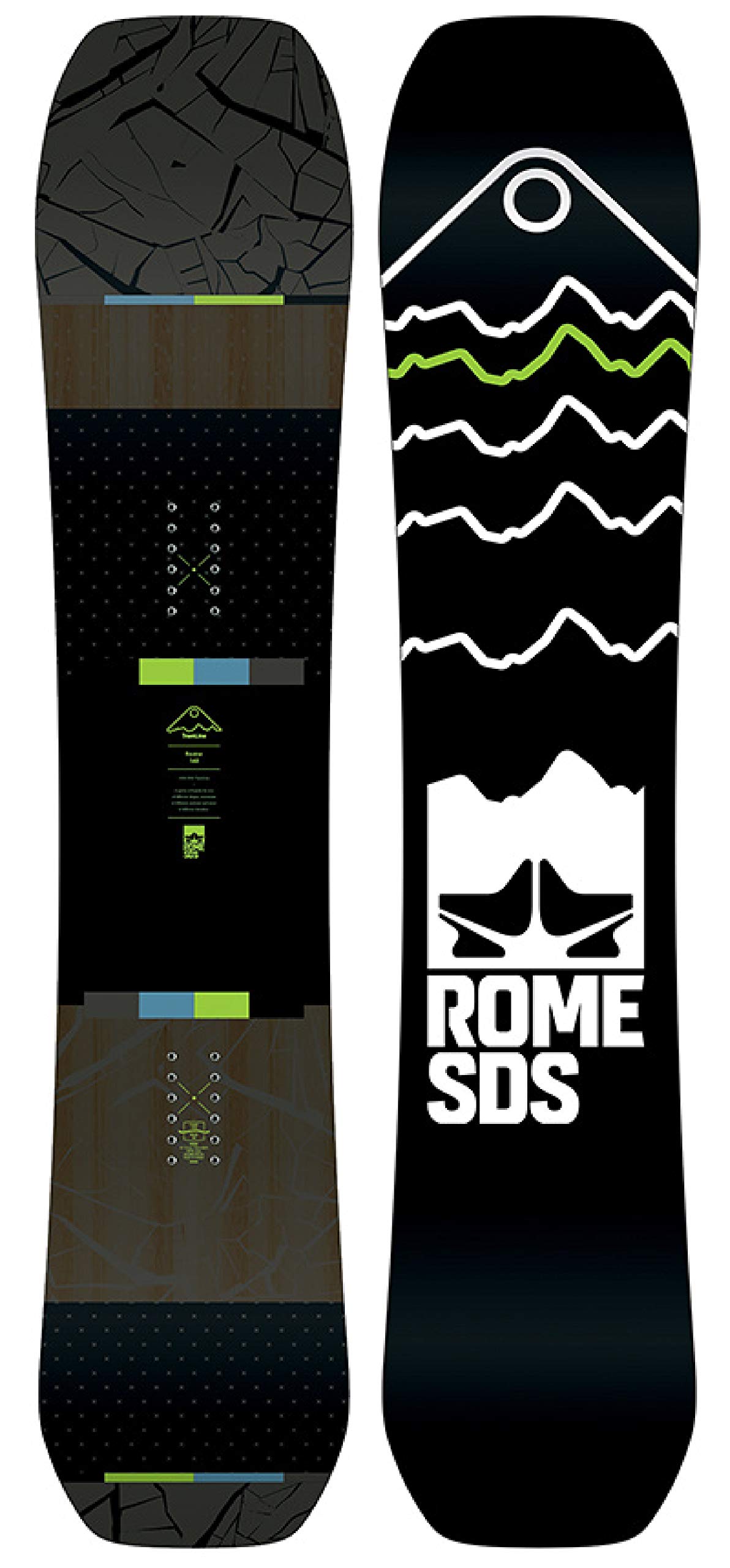 Rome Snowboards Ravine Snowboard, Black, 166