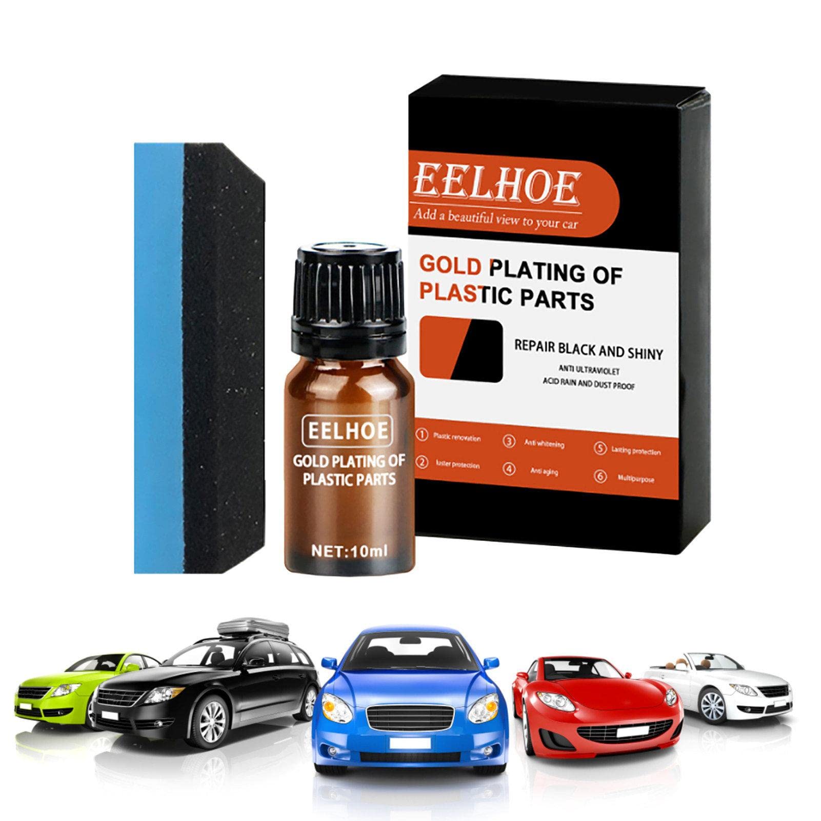 RUSTA Plastics Cleaner Restorer,Refurbish Agent Repair Cream | Auto Leather and Plastics Refurbishment Paste, Long Lasting Shine and Protection