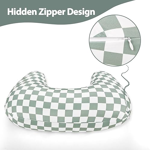 Miniatura 4 de DILIMI Funda de almohada de lactancia, funda de lactancia suave y elástica para almohada de lactancia materna, extraíble para bebé niño y niña,