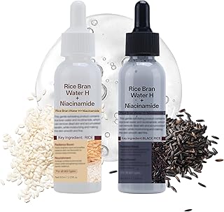 Ampolla exfoliante de arroz blanco y negro, e...