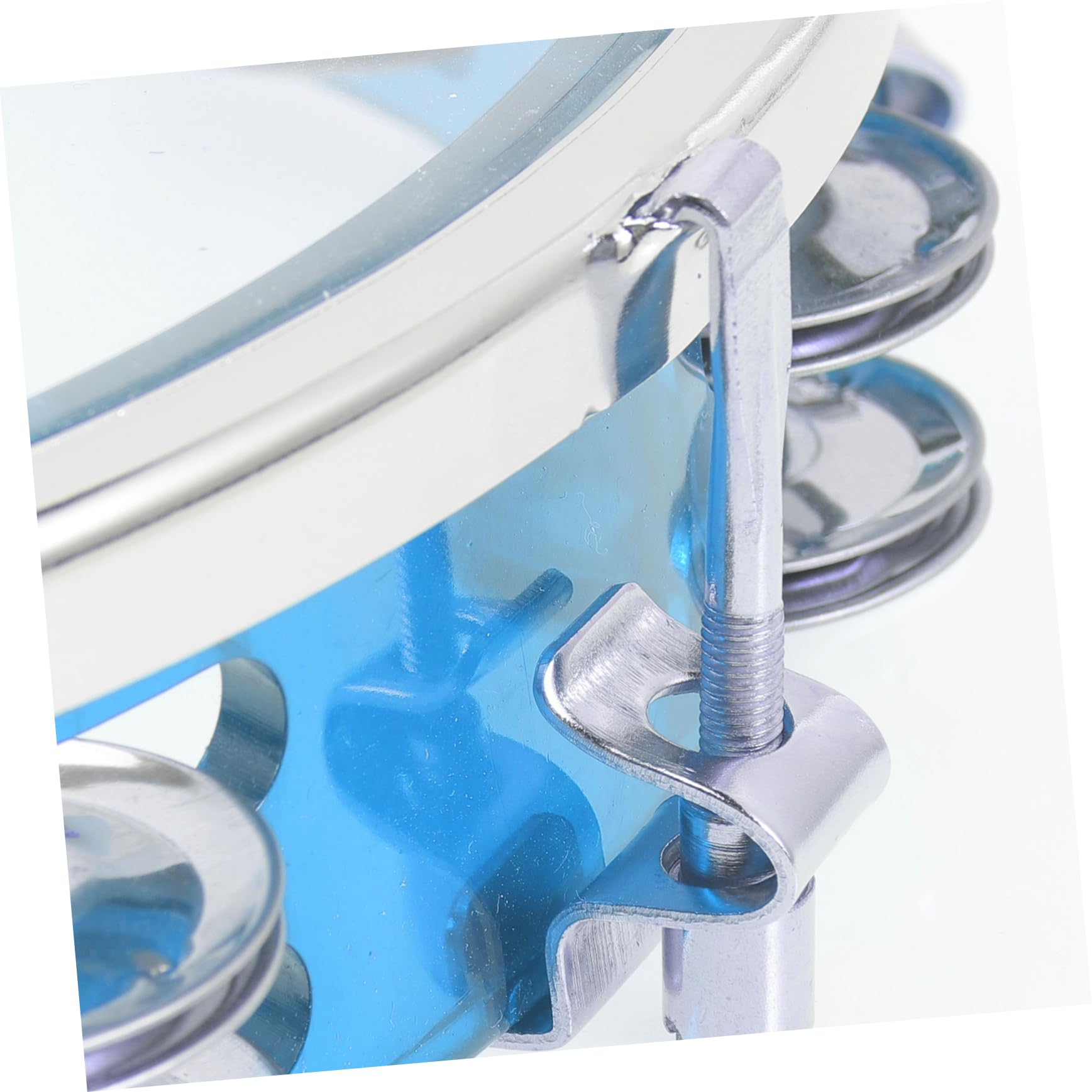 Tambourine per Mano Strumento Musicale Percussione Leggero Sonoro Resistente per Feste e Attività Allaperto Blu