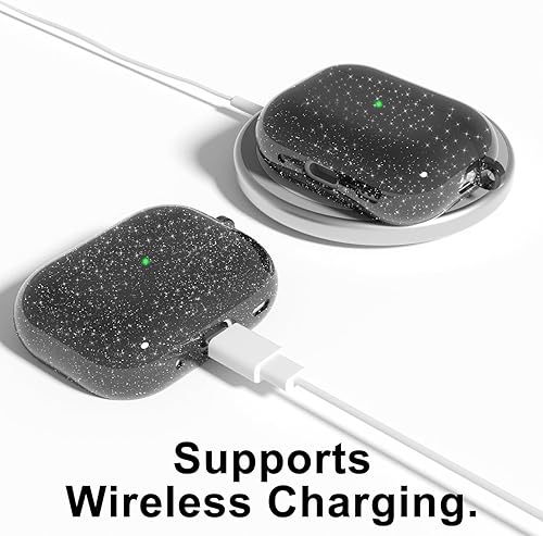 Miniatura 4 de Funda para Airpods Pro de 2 generación con purpurina transparente (USB-C 202320222019), bonita funda para Airpods Pro 2, funda de TPU suave para