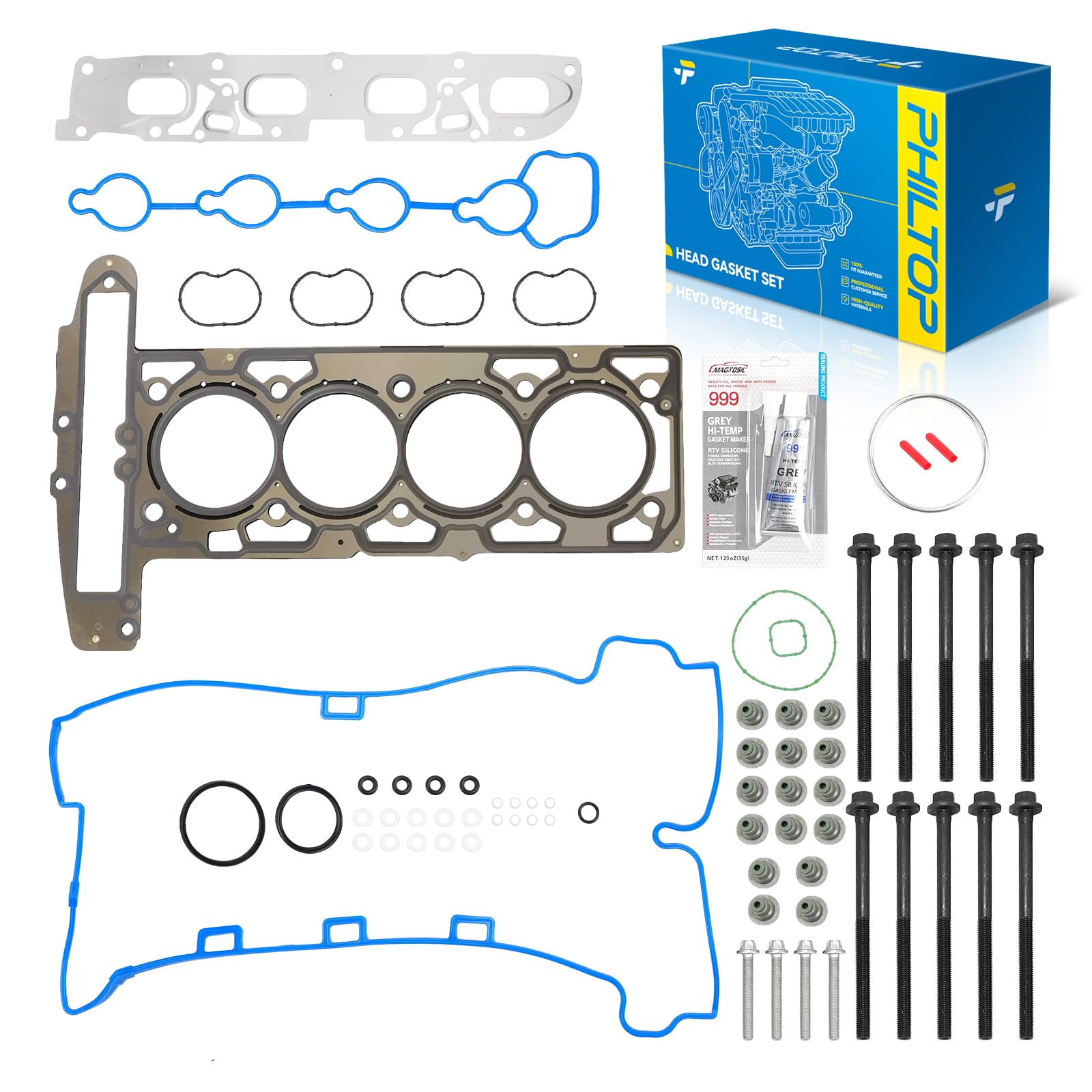 PHILTOP HS26517PT ES72196 Head Gasket Set Fit for Chevy Equinox 2012, GMC Terrain 2015, for 2.4L Engine Cylinder Head Gasket Kit