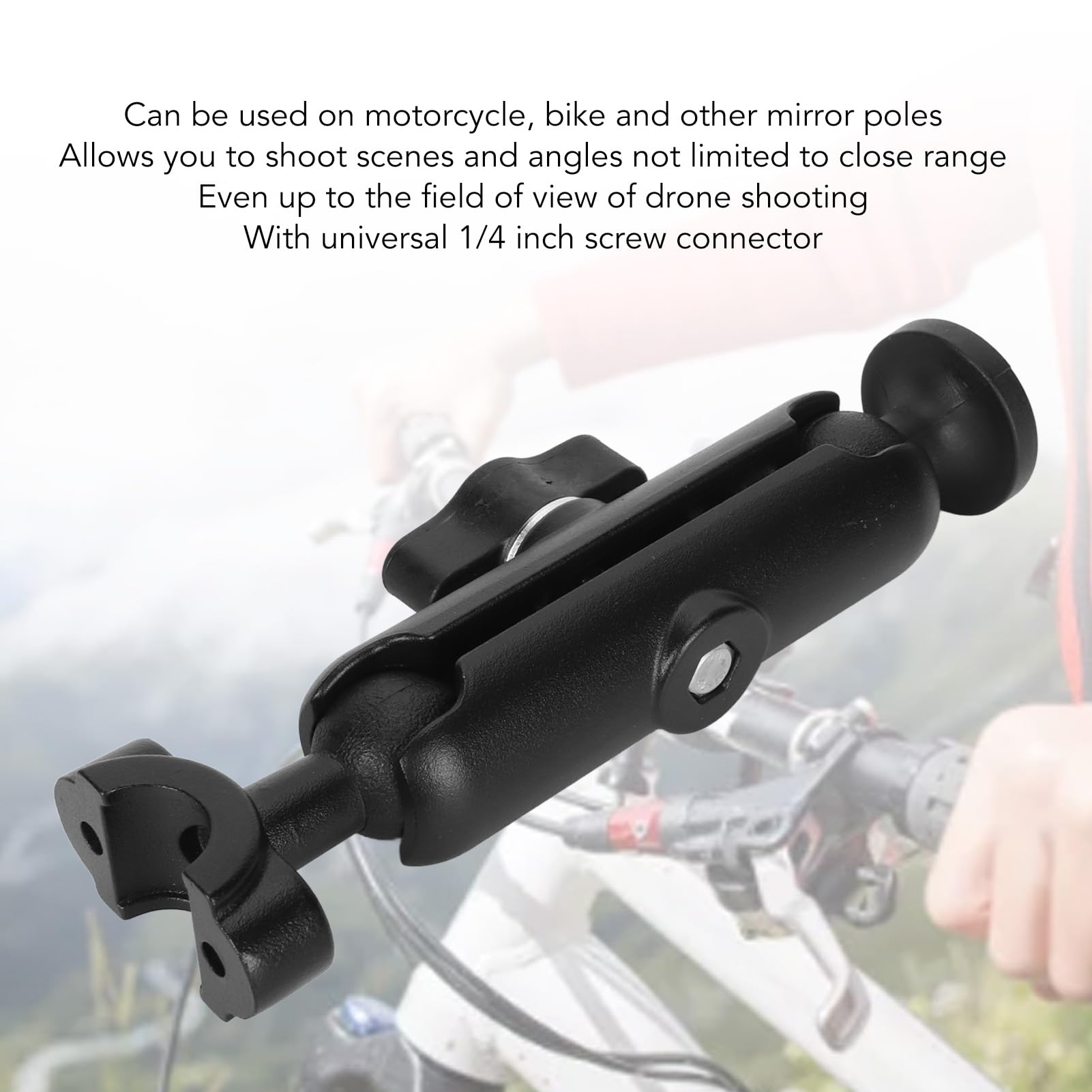 Support De Fixation Pour Guidon De Caméra, Rotation à 360 Degrés, Support Universel à Tête Sphérique Pour Caméra De Mouvement