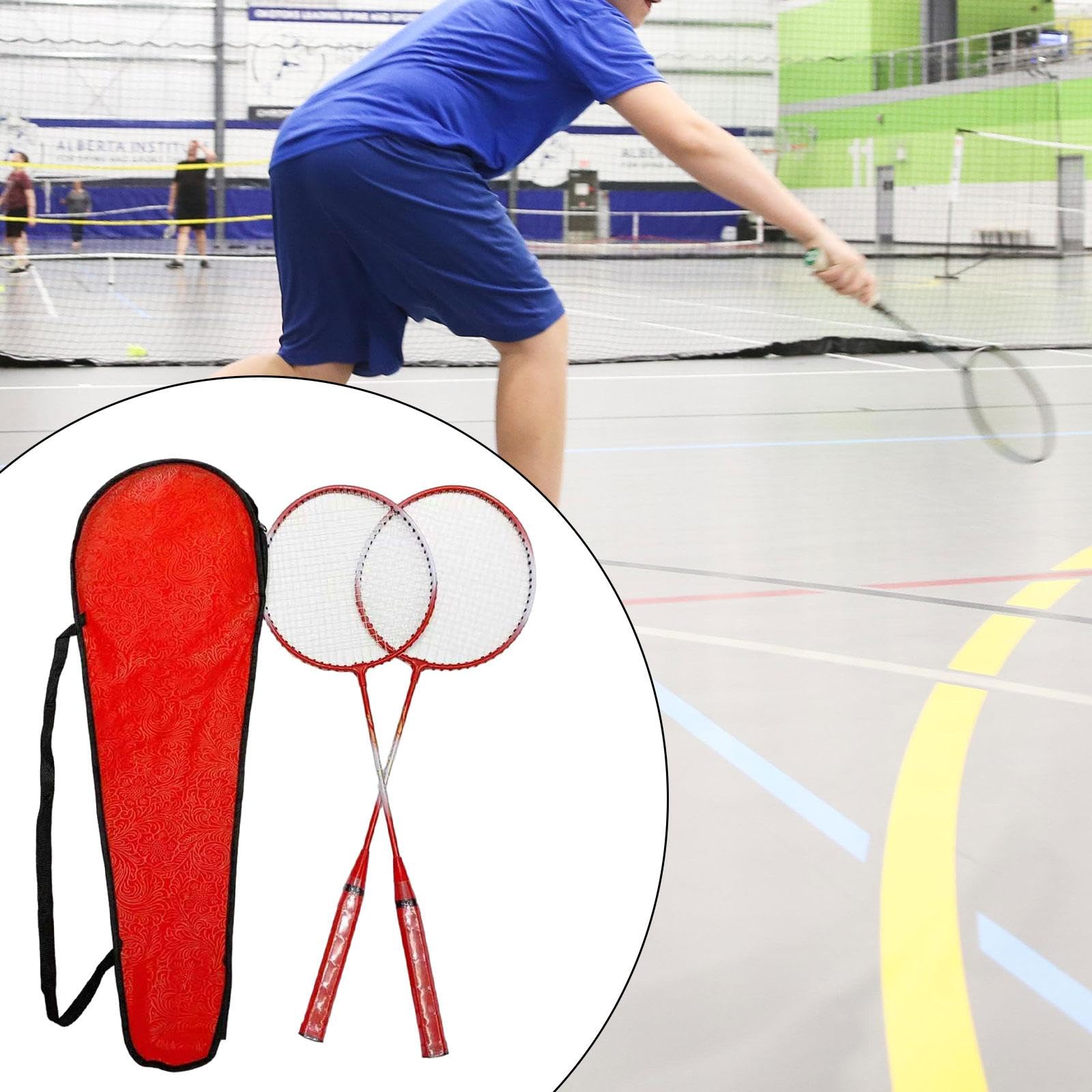 Raquetas de Bádminton 665 mm con Bolsa, Set para Principiantes