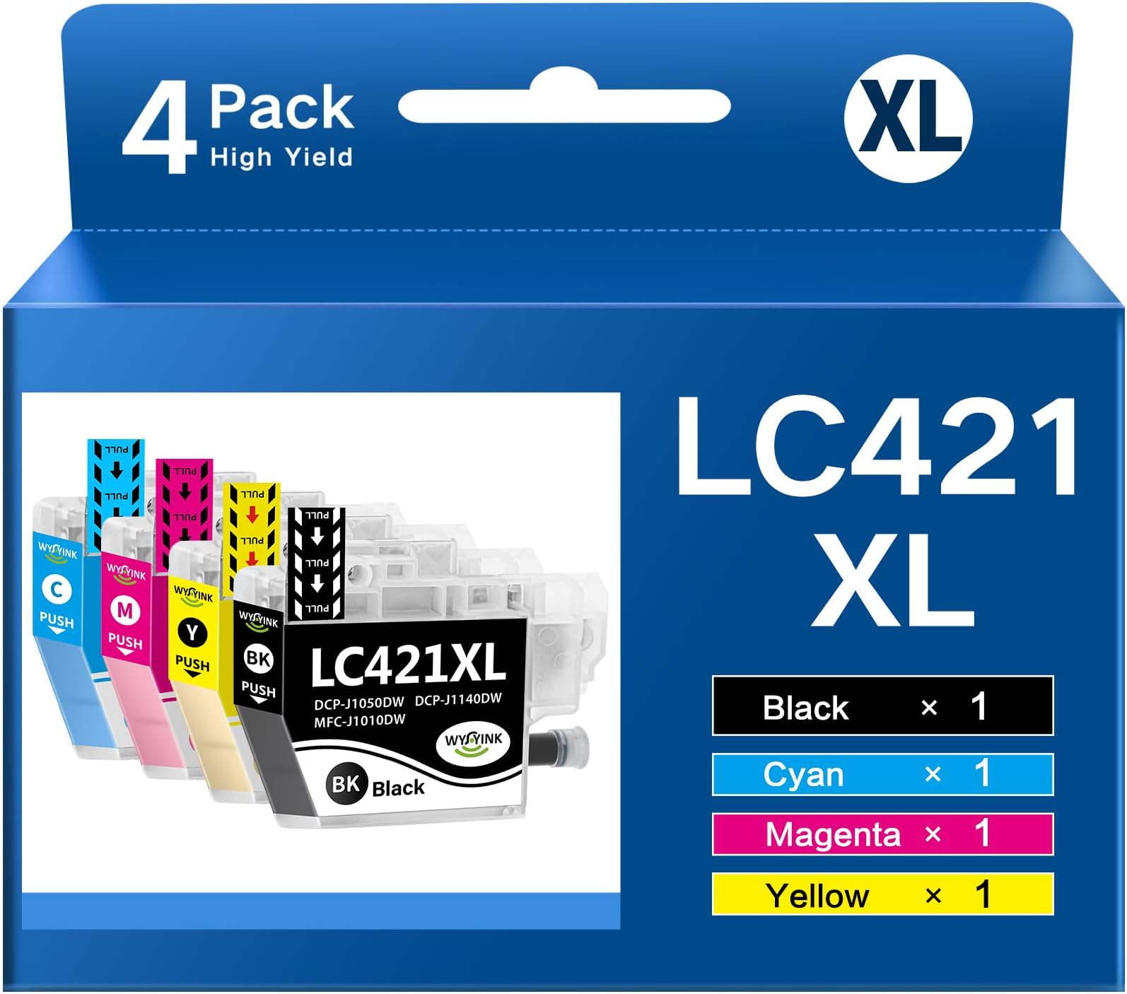 Cartouches Compatibles BROTHER LC427XL - Multipack 4 Couleurs - QUALITONER