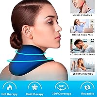 Vista 5 de Bolsa de hielo reutilizable para el cuello, almohadilla de enfriamiento de gel de terapia fría y caliente, compresa fría, bolsa de hielo, envoltura