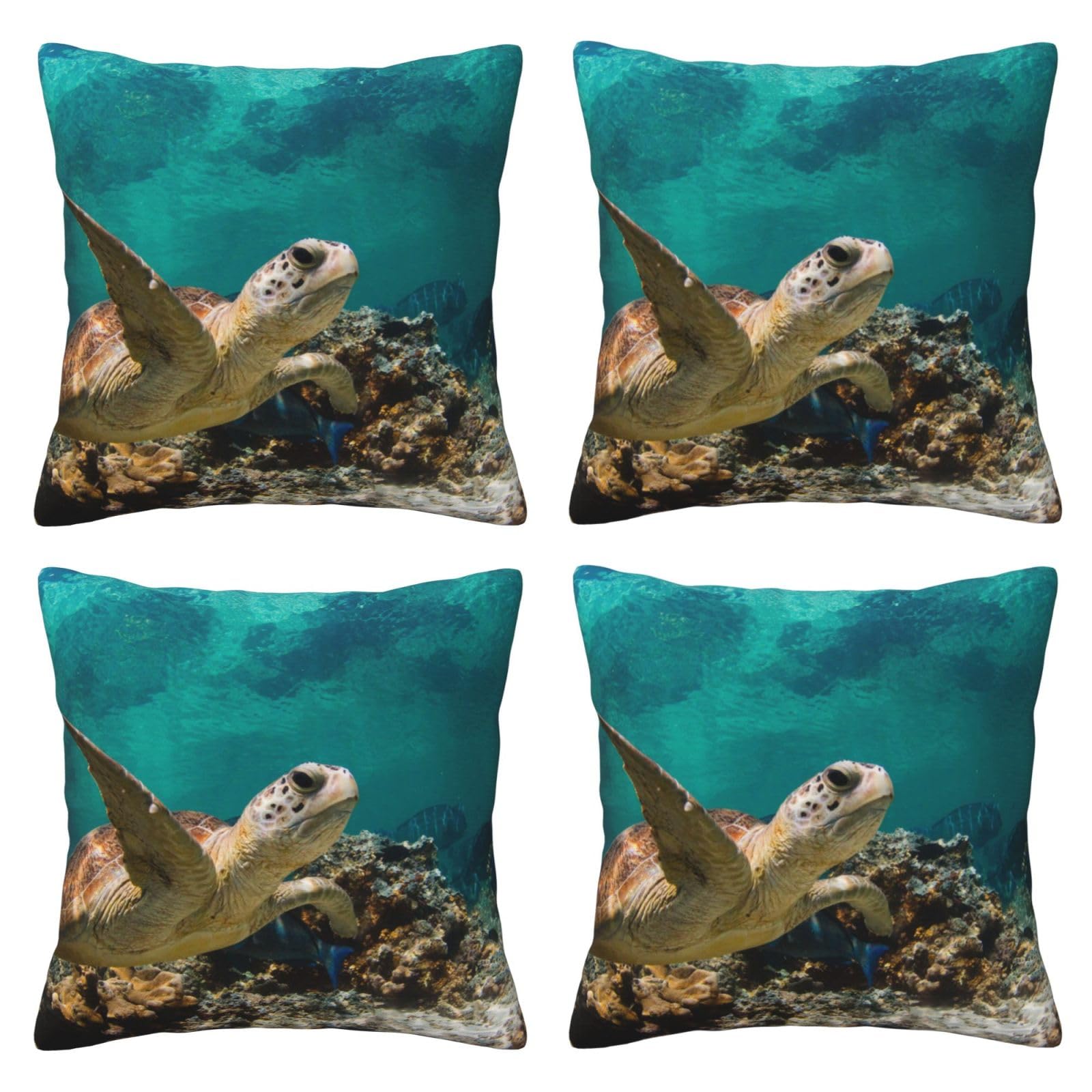 Housse de coussin tortue de mer pour salon et chambre : créez une ambiance côtière apaisante