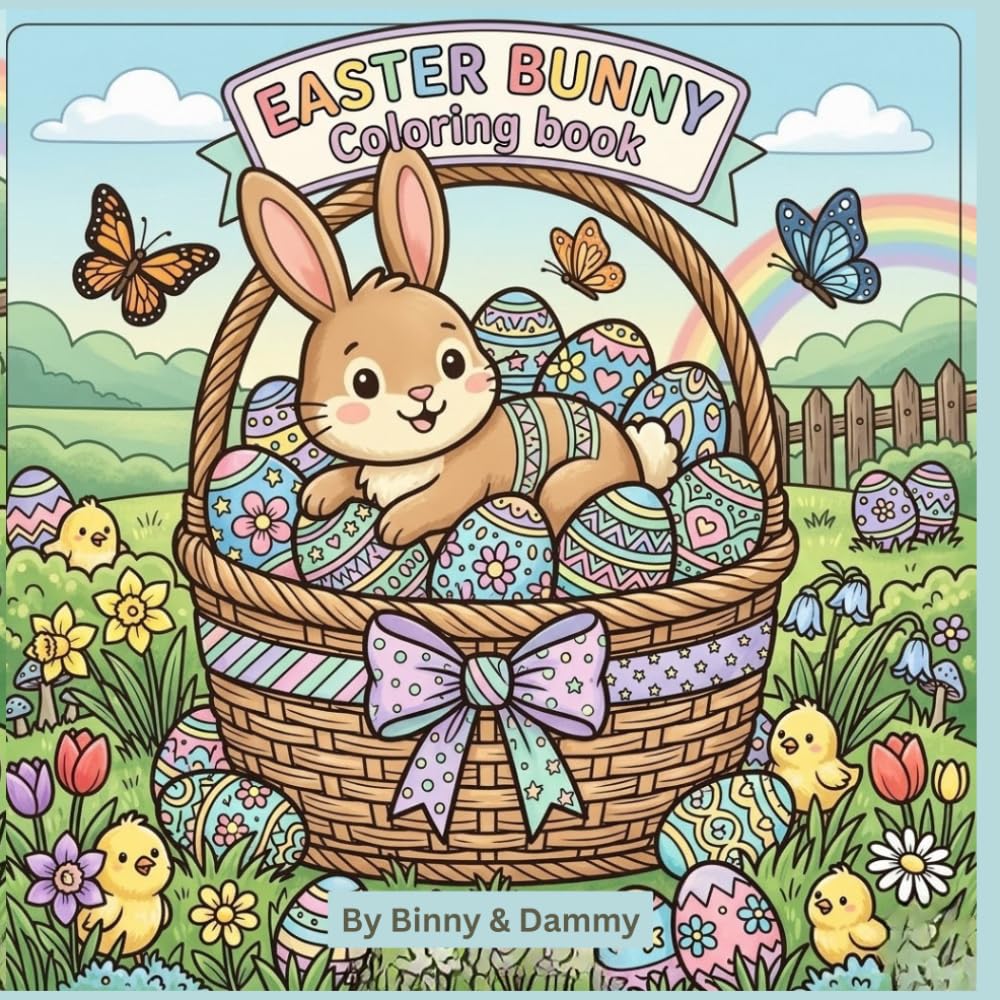 Easter Bunny Coloring book for Kids - Spring Time Bunny Coloring Book: Bold And Easy Coloring Pages