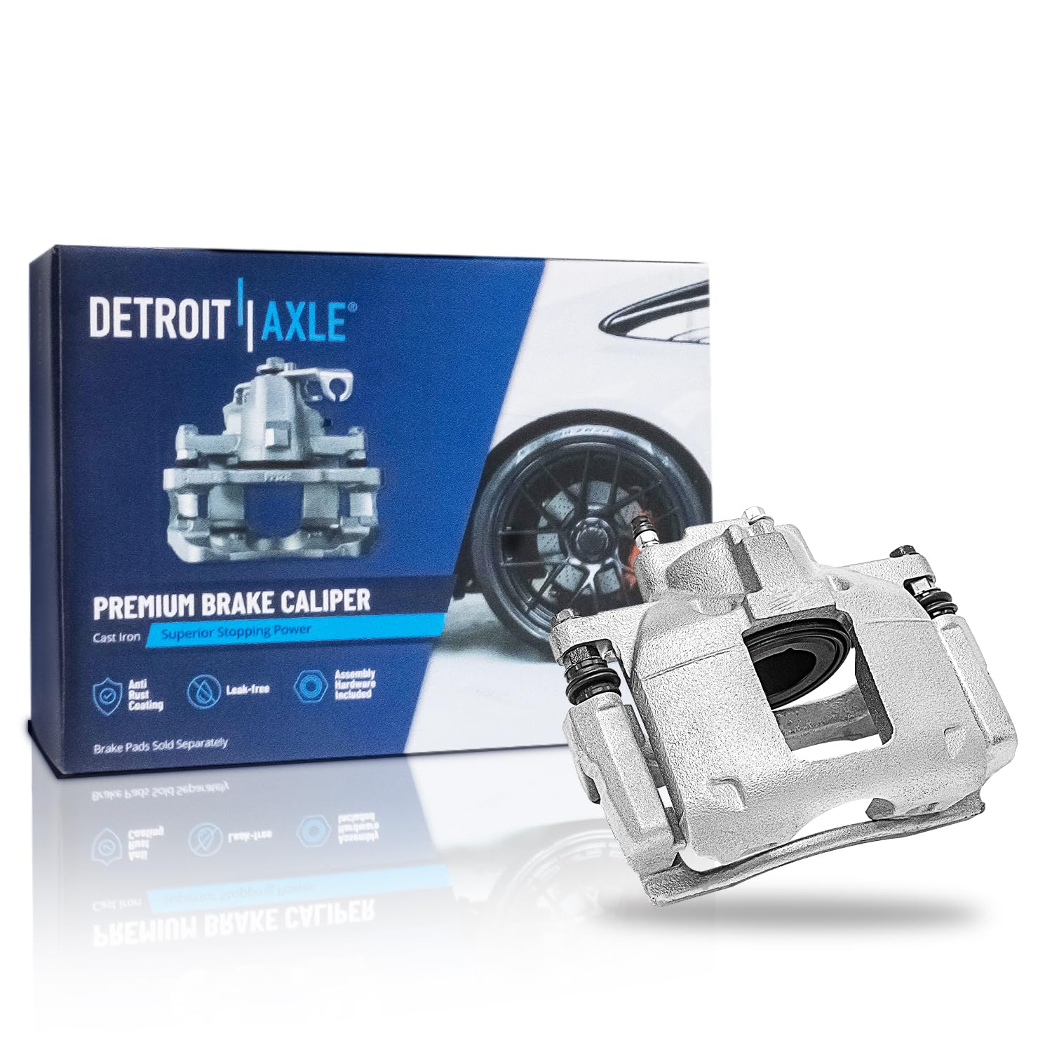 Detroit Axle - Front Left Brake Caliper for 2007-2017 Jeep Wrangler 2008-2012 Liberty 2018 Wrangler JK 2007-2011 Dodge Nitro, Disc Brake Caliper w/