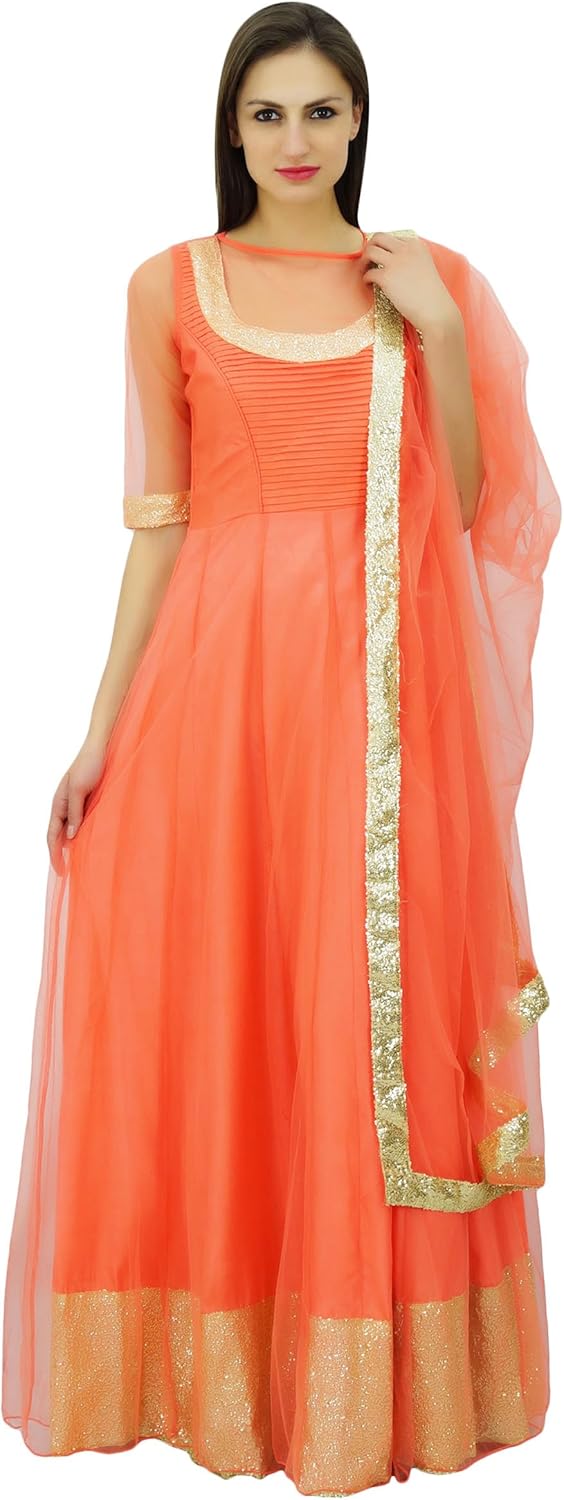 Orange dress indian Clearance