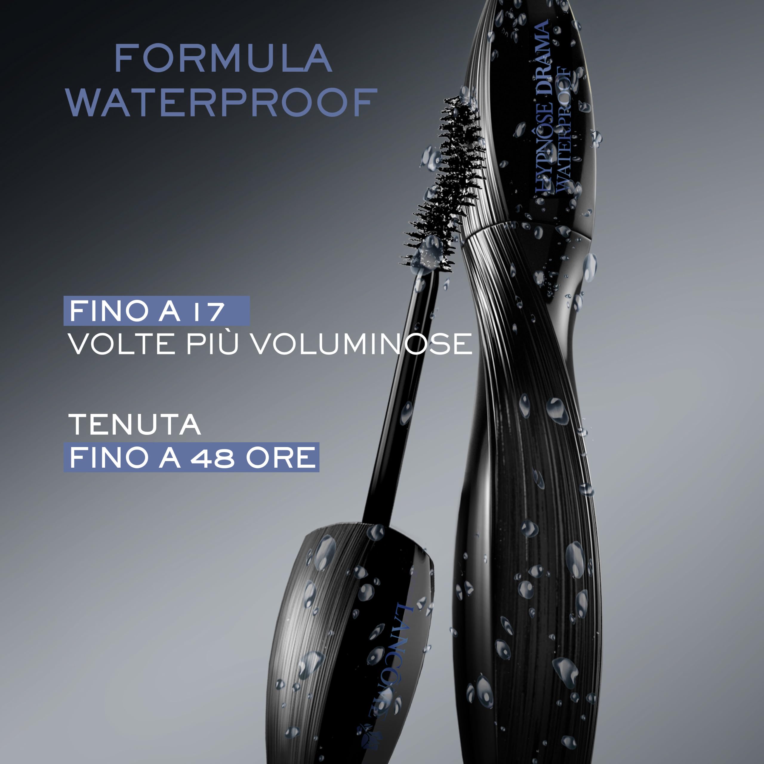Lancôme - Hypnôse Drama Mascara Waterproof Nero - Ciglia Più Forti, Sguardo Più Intenso - Volume 17 Volte Maggiore - Tenuta 48h - Formula Arricchita con Bonding Complex