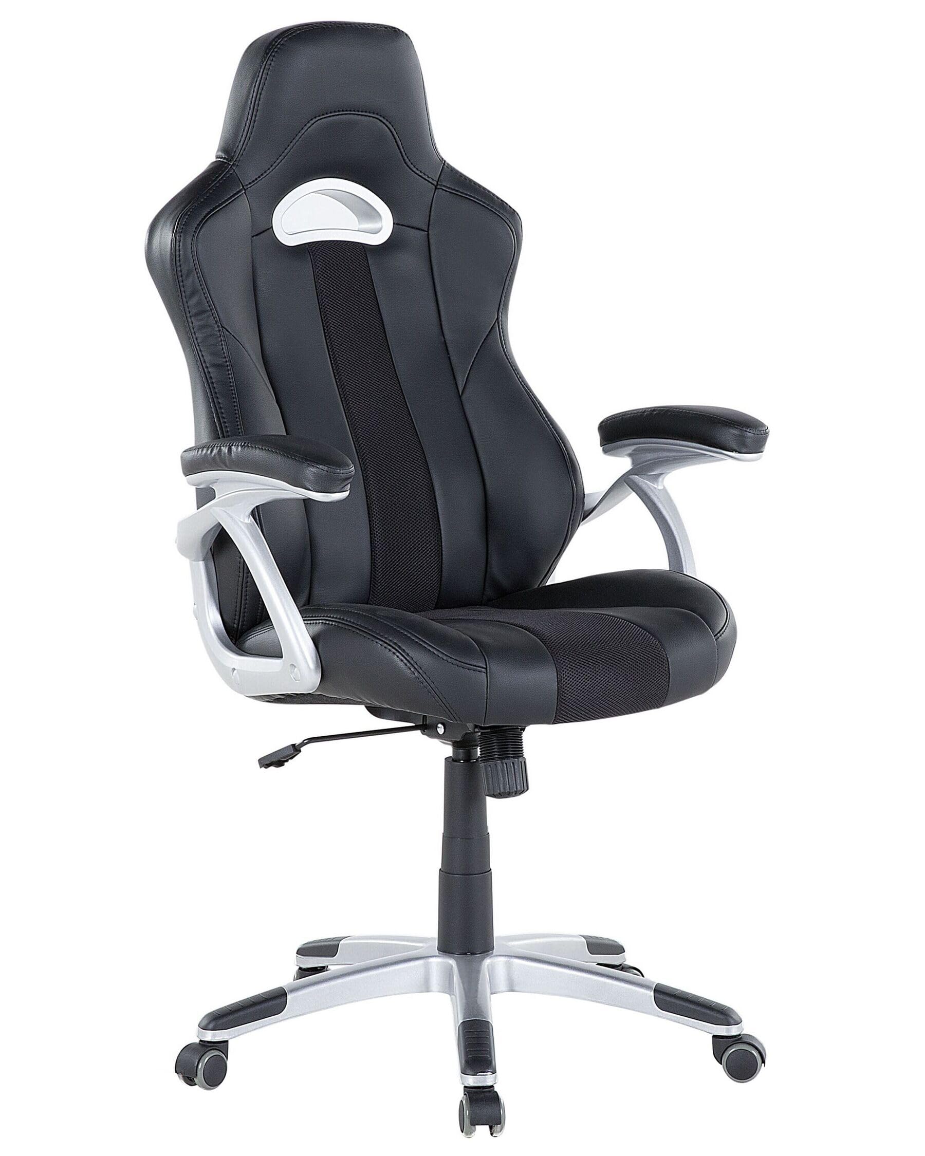 Bürostuhl Höhenverstellbar Ergonomisch Chefsessel Gaming Stuhl, Schreibtischstuhl Homeoffice Drehstuhl 150kg Belastbar, Office Chair Computerstuhl Kunstleder Arbeitsstuhl Bürosessel Bürodrehstuhl
