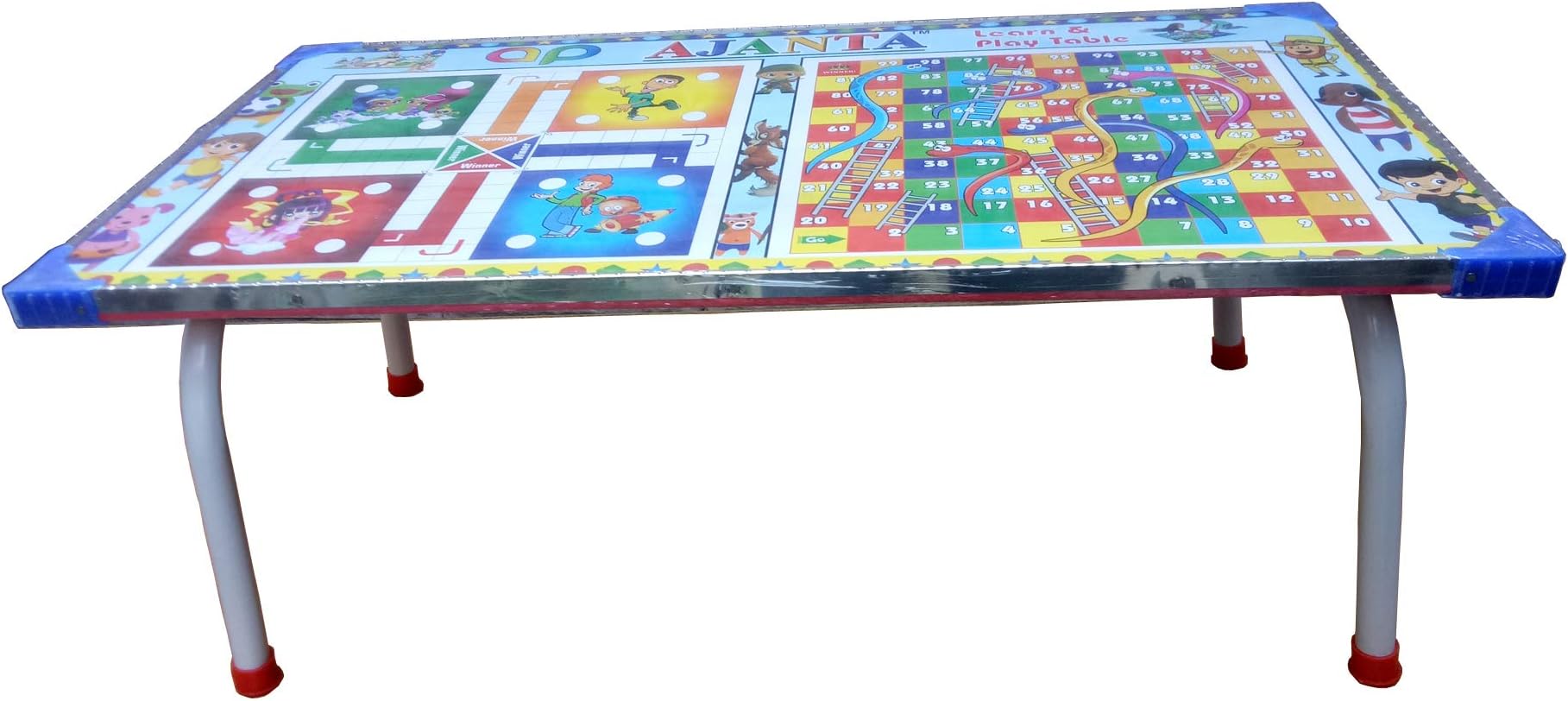 Kids Foldable Study & Bed Table - Multipurpose Adjustable Activity Desk for Eating, Writing & Learning | Portable Kids Table for Toddlers (22x14 Inches)
