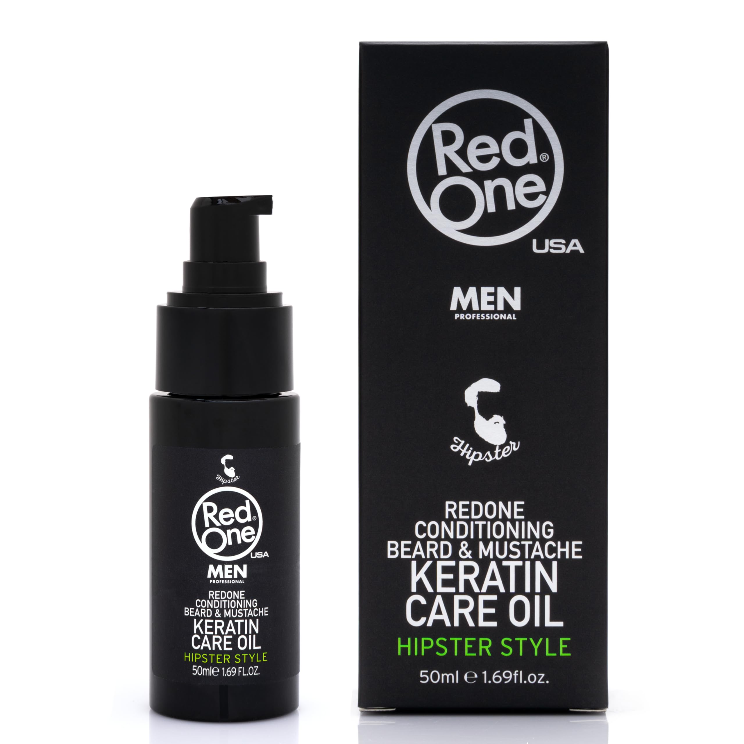 Redone Beard Care Oil with Keratin 50ml | Beard Conditioner for Men | Strengthens, Softens & Promotes Healthy Beard Growth | Non-Greasy Natural Formula | Smooth Finish & Shine Enhancer