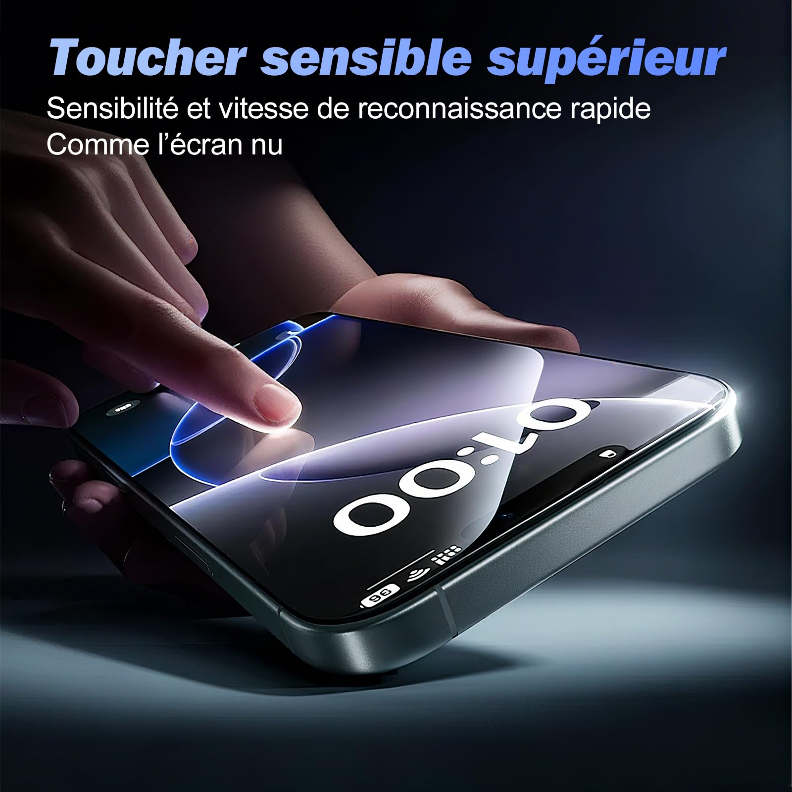Écran pour iPhone 15 Pro – Kit de Remplacement d'Écran LCD 6,1" FHD + Digitizer Tactile + Cadre – Compatible Modèles A2848/A3101/A3102/A3104(True Tone Programmable)