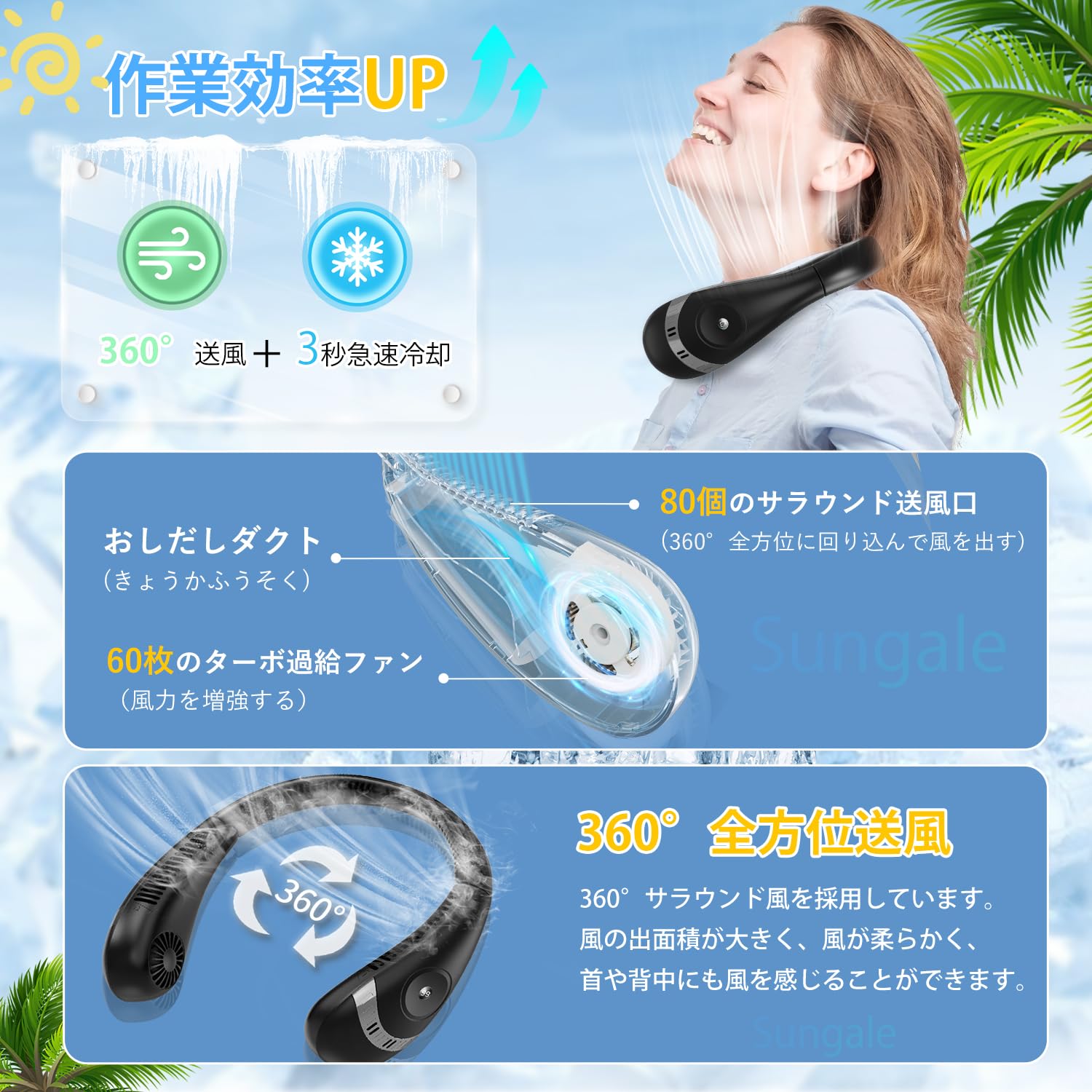 Amazon.co.jp: ネッククーラー【2026年夏新モデル ネックファン