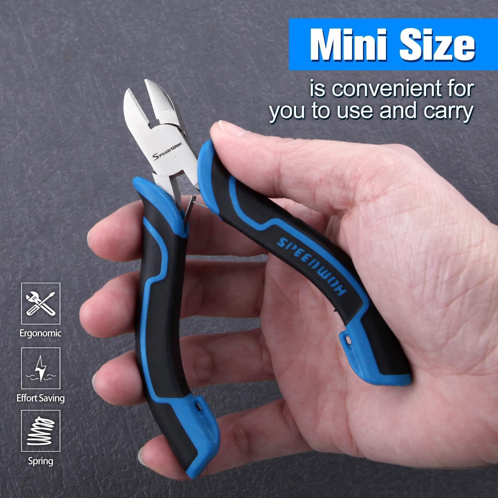 SPEEDWOX 4-Inch Mini Diagonal Cutting Pliers for Jewelry Making Mini Diagonal Pliers Wire Cutters Mini Jewelry Plier Side Cutters Plier Flush Cut for Cutting Wires Ties Guitar Strings - Image 3