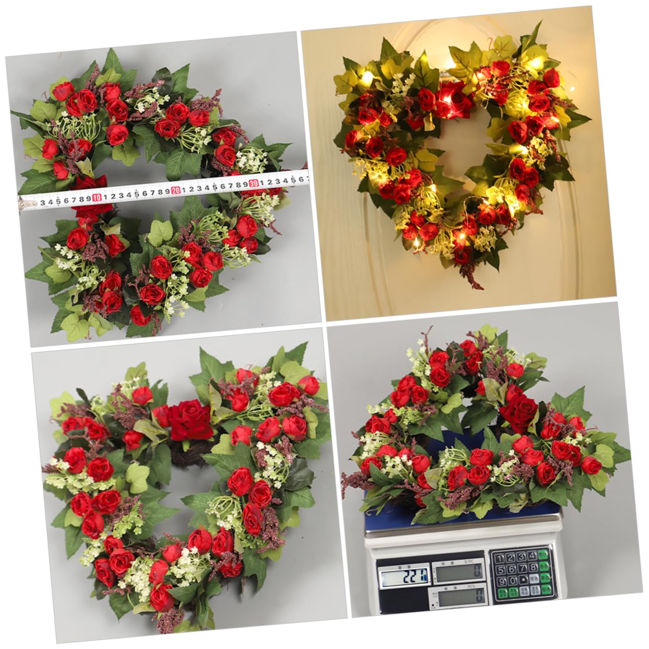 Ghirlanda Cuore Fiori Artificiali Decorazione Matrimonio e Feste Ghirlanda Da Appendere Elemento Di Design Classico Per Interni Ed Esterni Adatta e Occasioni Speciali