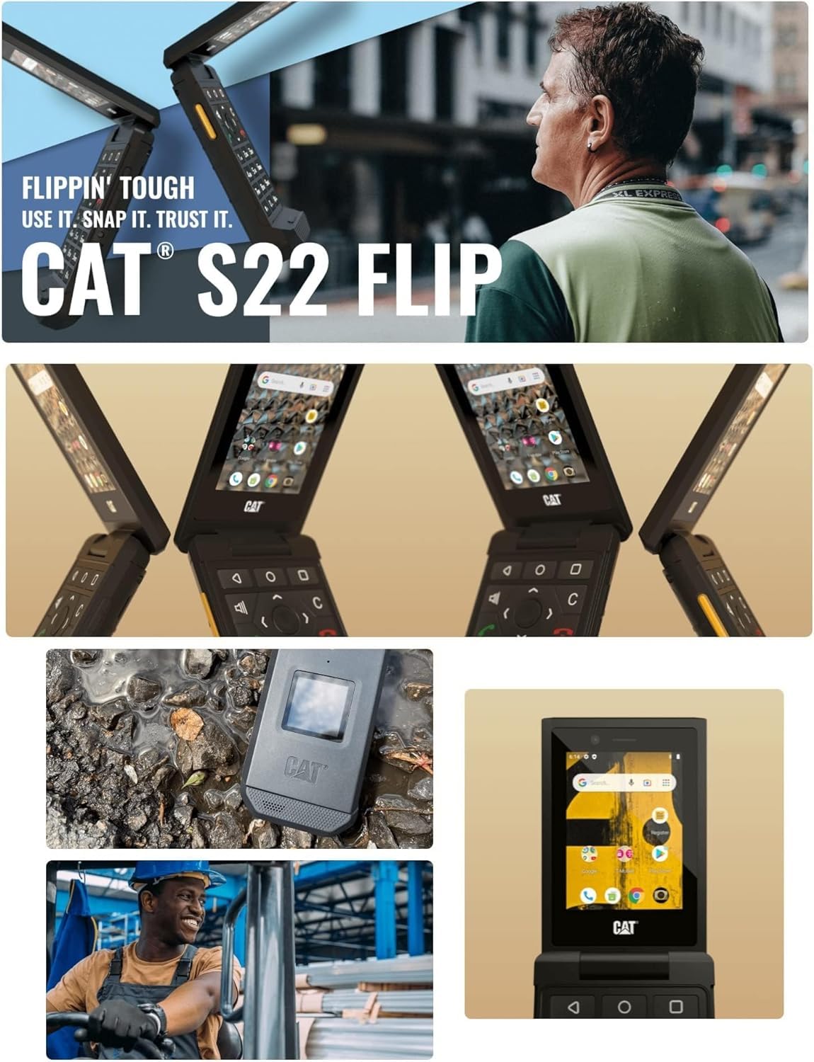 Cat S22 Flip Android 11 Smartphone