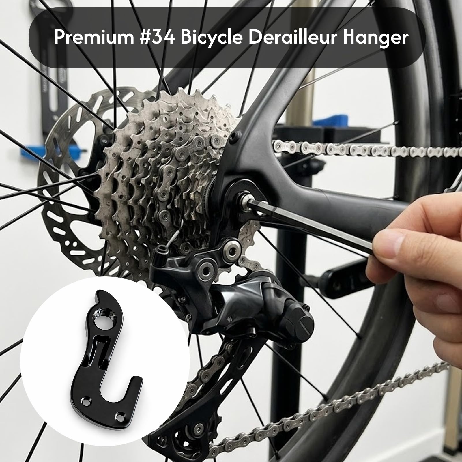 1 Pezzo Gancio deragliatore per Cube (forcellino), Ricambio per Telaio Bici, Fissaggio deragliatore Posteriore, Lega di Alluminio, Sostituzione precisa, Viti Incluse