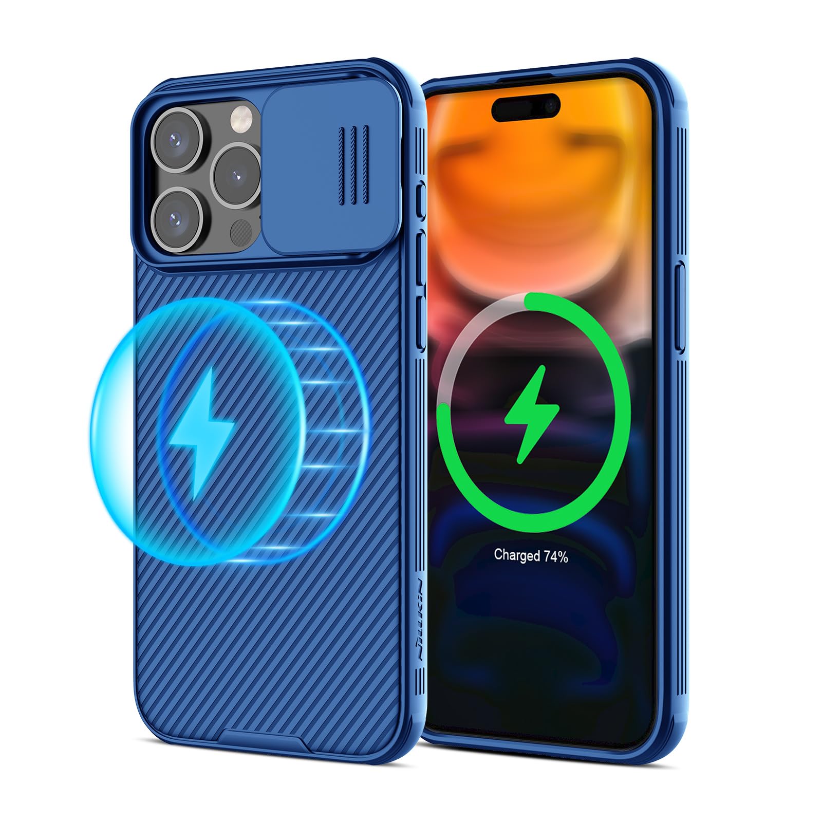 Nillkin for iPhone 15 Pro Max Magnetic Case with Camera Cover, Compatible with MagSafe, CamShield Pro Magnetic 15 Pro Max ...